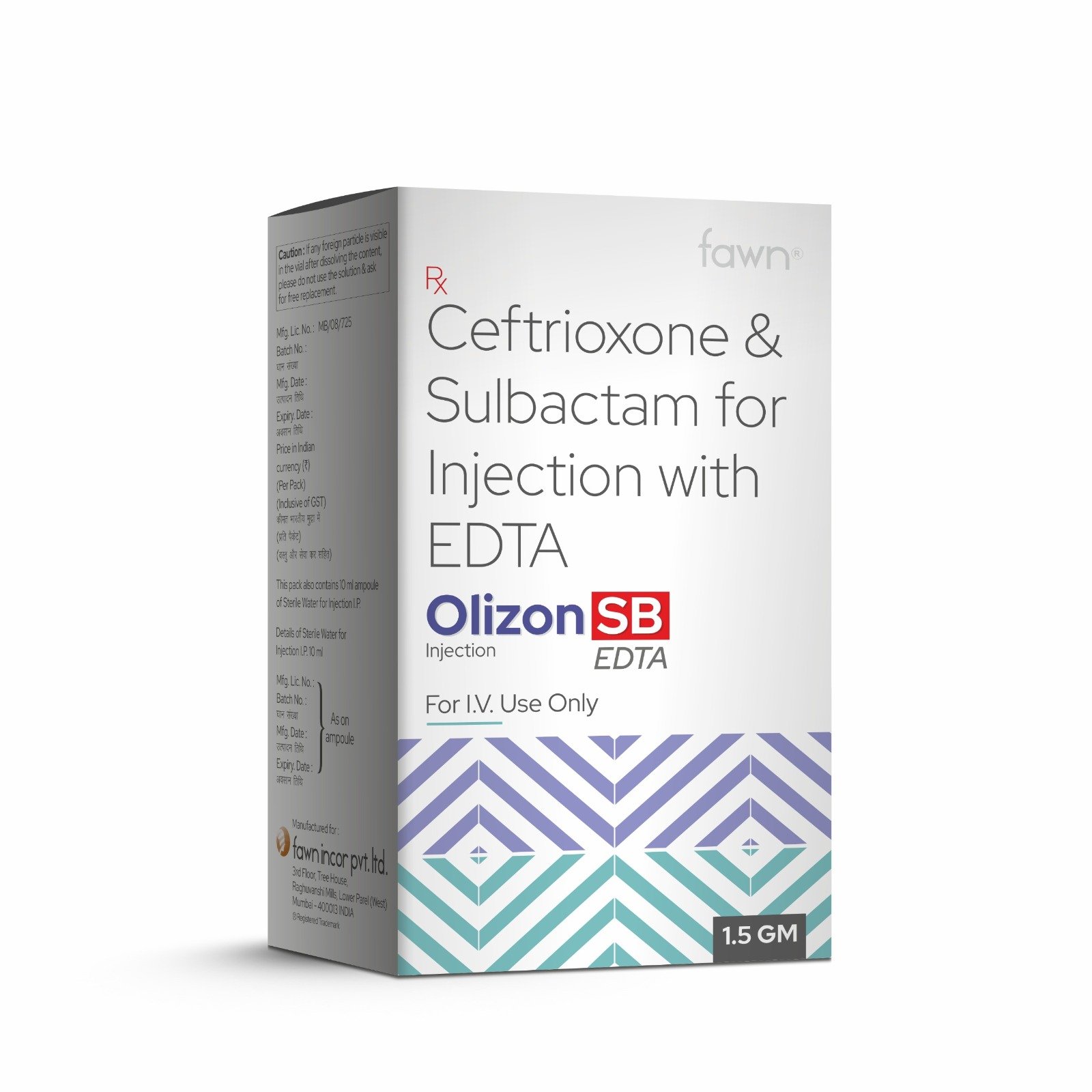 Ceftriaxone & Sulbactam for Injection with EDTA - OLIZON SB EDTA Injection