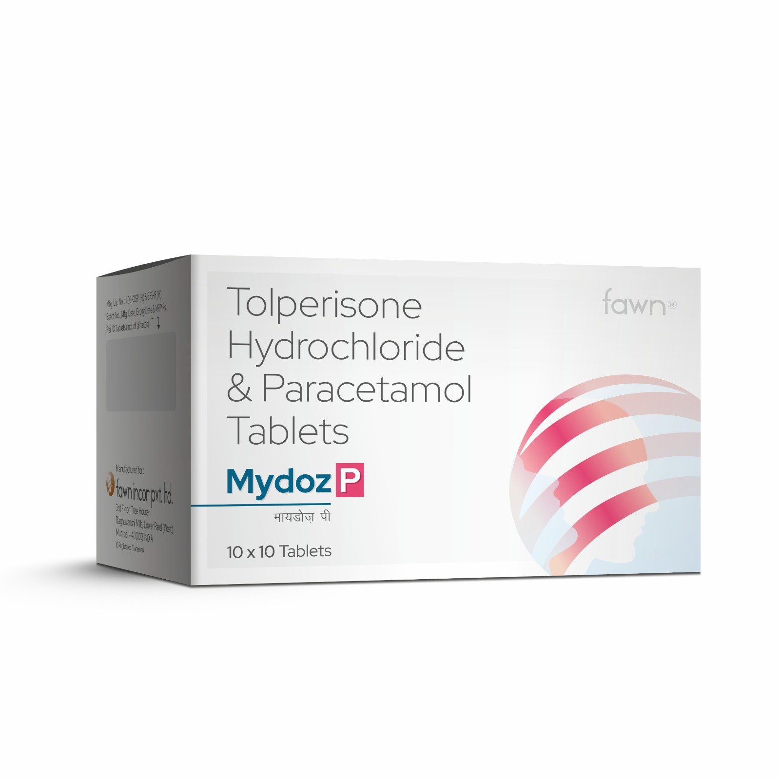 Tolperisone Hydrochloride & Paracetamol Tablets - MYDOZ  P Tablets