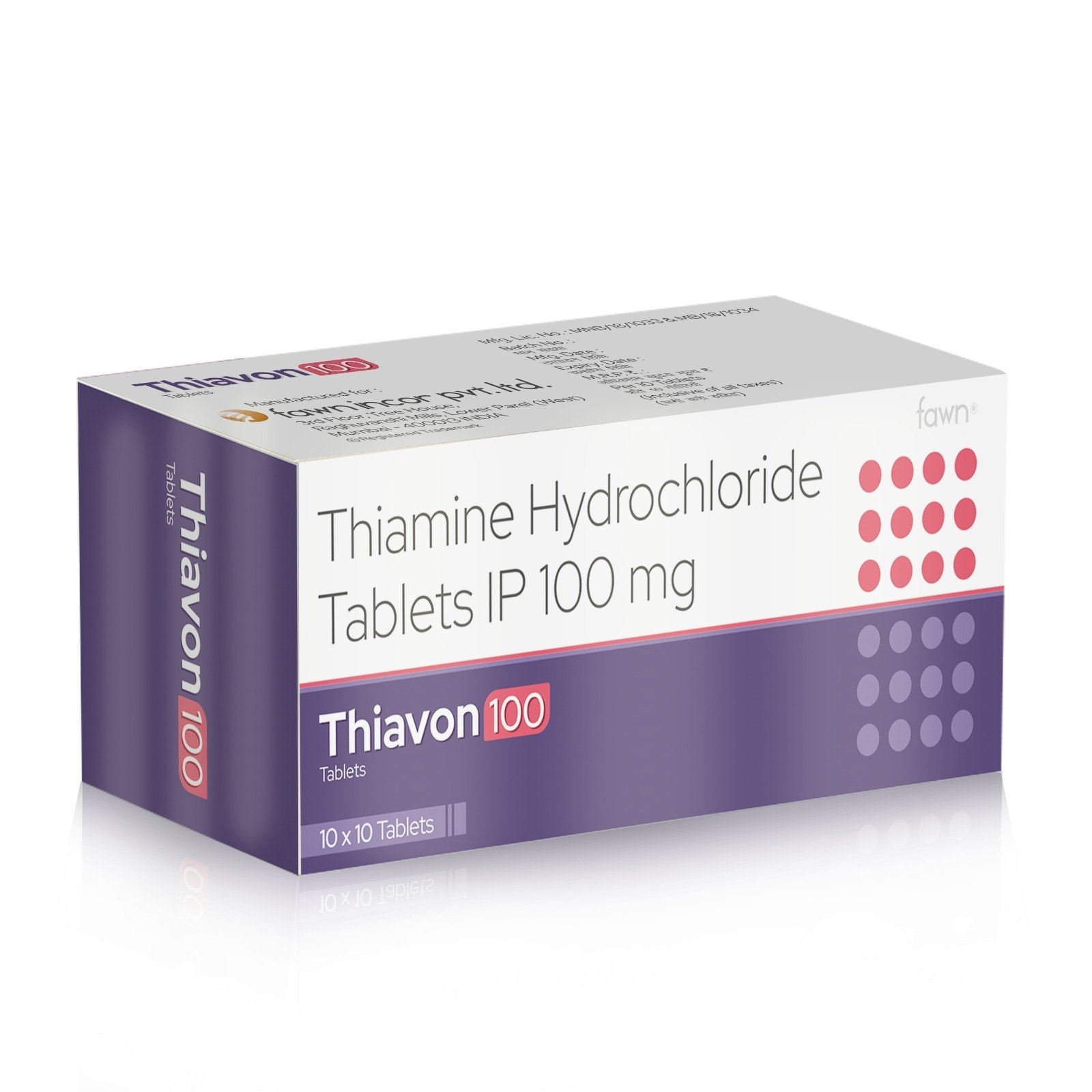 Thiamine Hydrochloride Tablets IP 100 Mg - THAIVON 100 Tablets