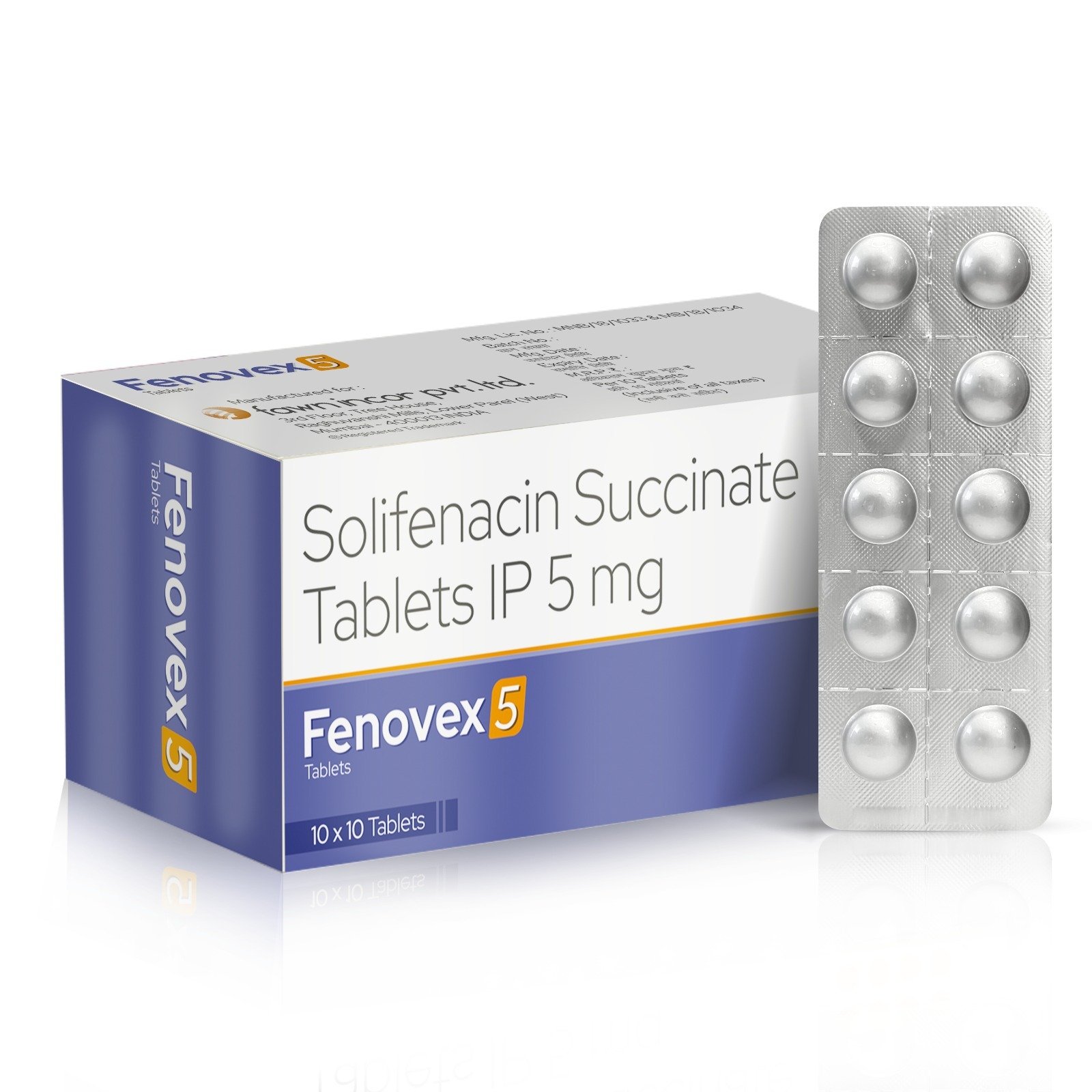 Solifenacin Succinate Tablets IP 5 Mg - FENOVEX 5 Tablets