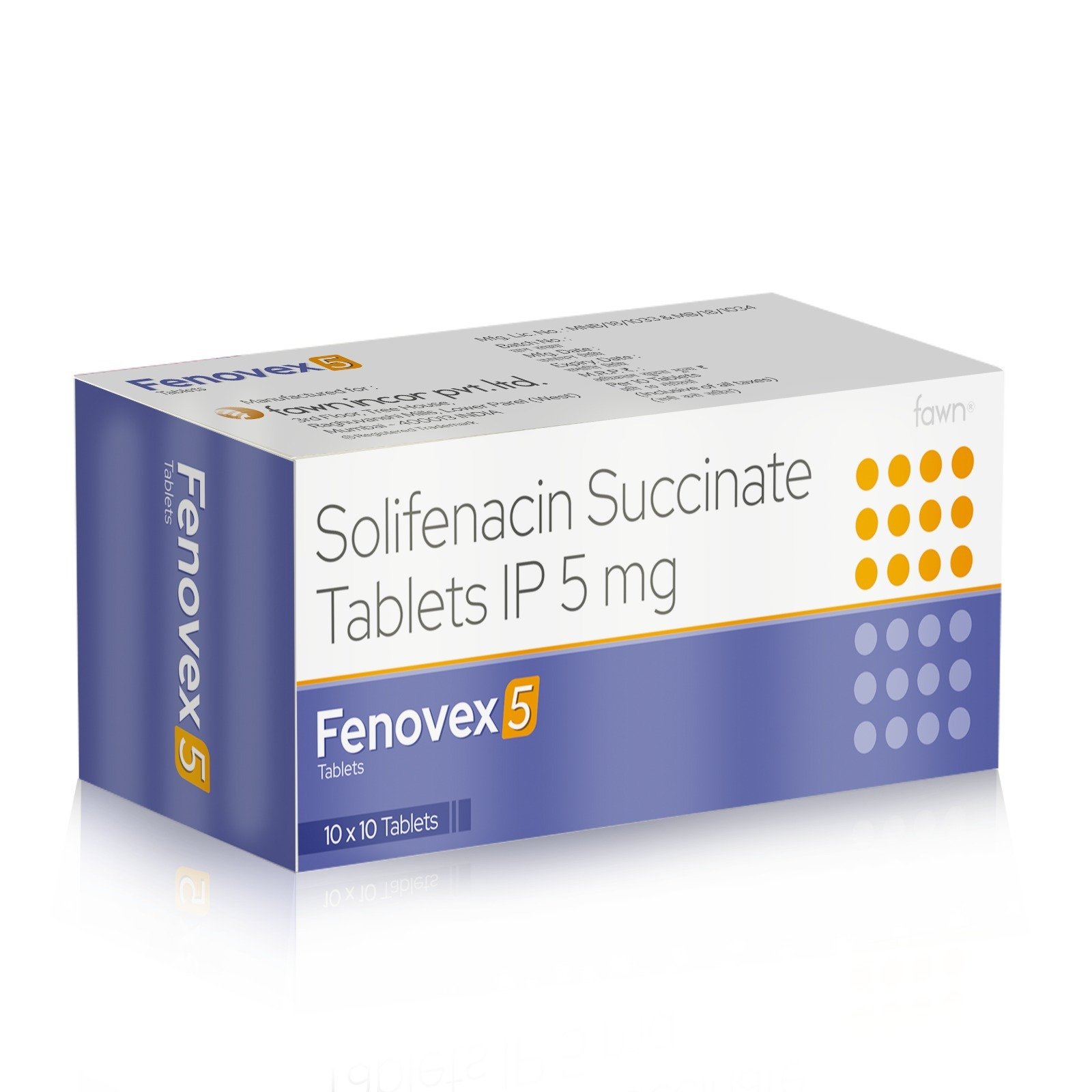 Solifenacin Succinate Tablets IP 5 Mg - FENOVEX 5 Tablets