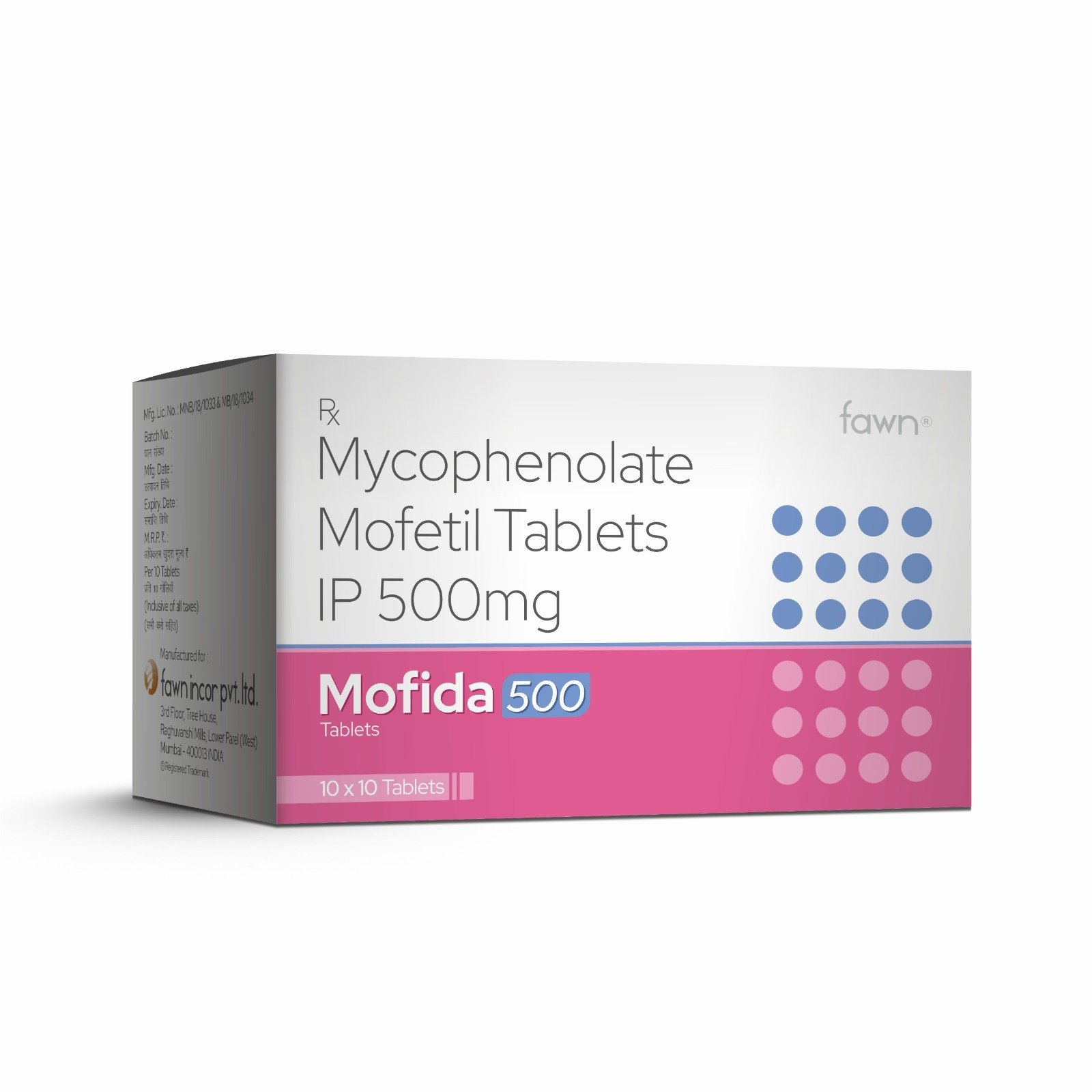 Mycophenolate Mofetil Tablets IP 500 Mg - MOFIDA 500 Tablets