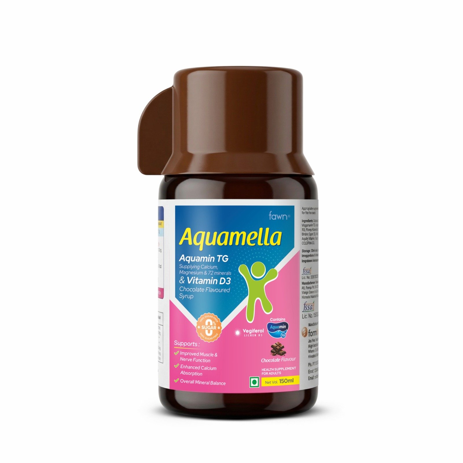 Aquamin TG (supplying calcium magnesium 72 mineral) vitamin D3 Syrup - AQUAMELLA Syrup