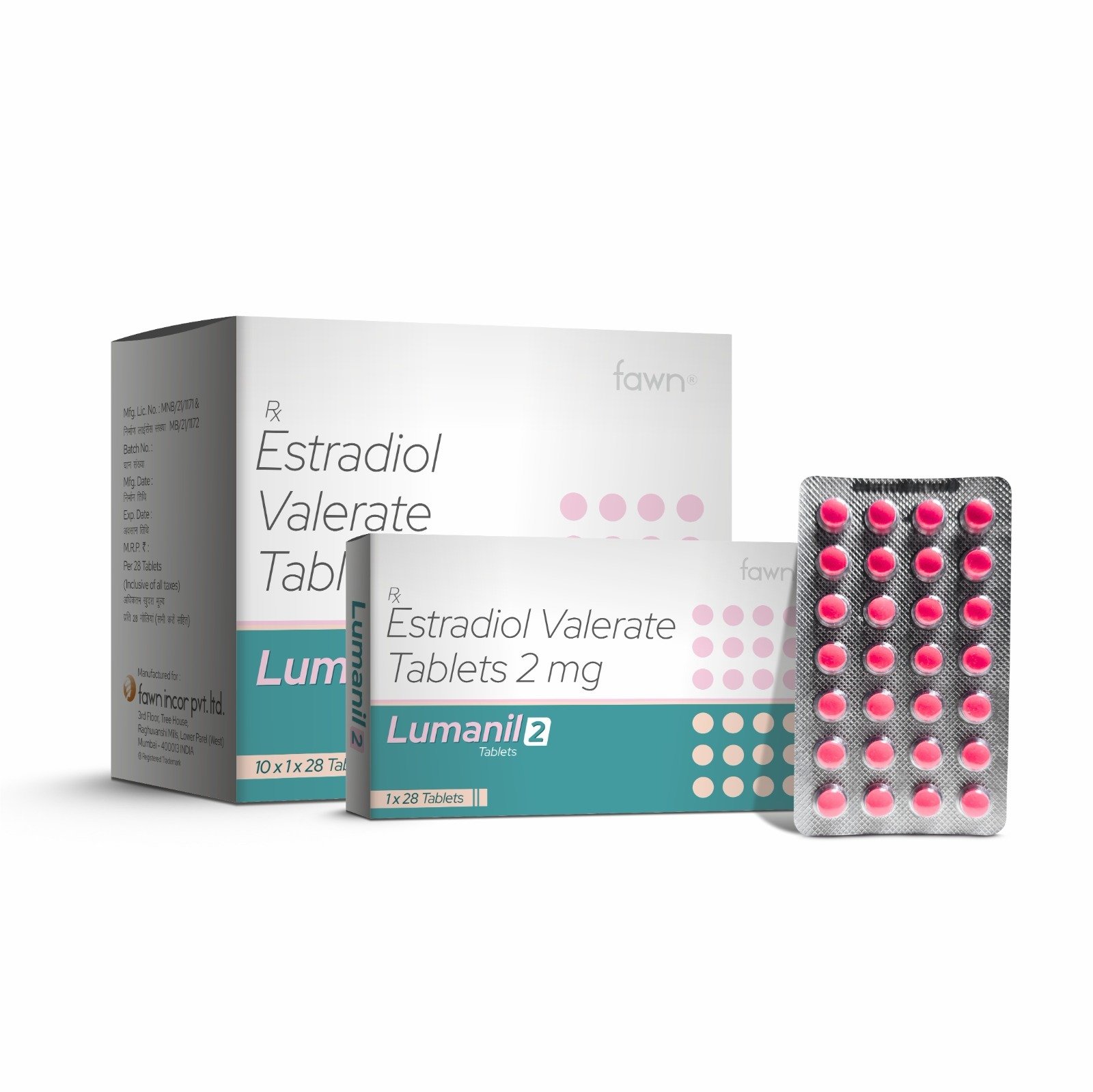 Estradiol Valerate Tablets 2 Mg - LUMANIL 2 Tablets