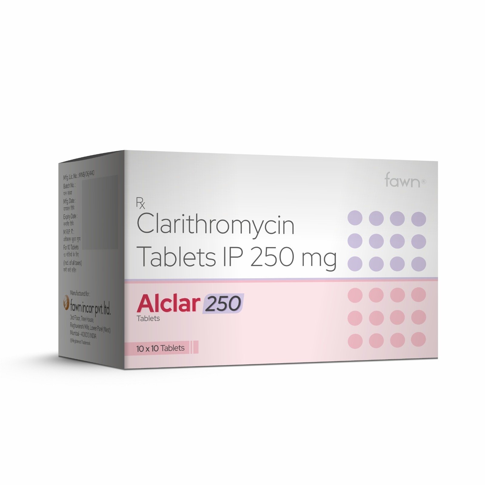 Clarithromycin Tablets IP - ALCLAR 250 Tablets