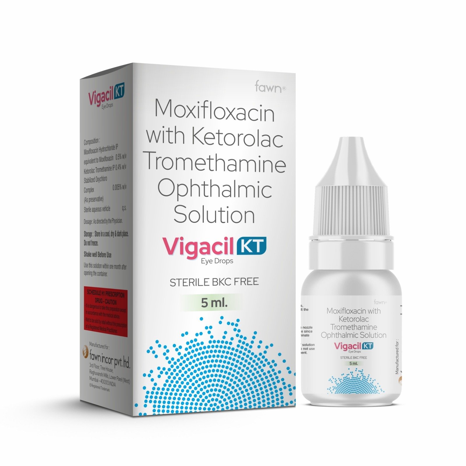 VIGACIL KT Eye Drop - Moxifloxacin with Ketorolac Tromethamine Ophthalmic Solution