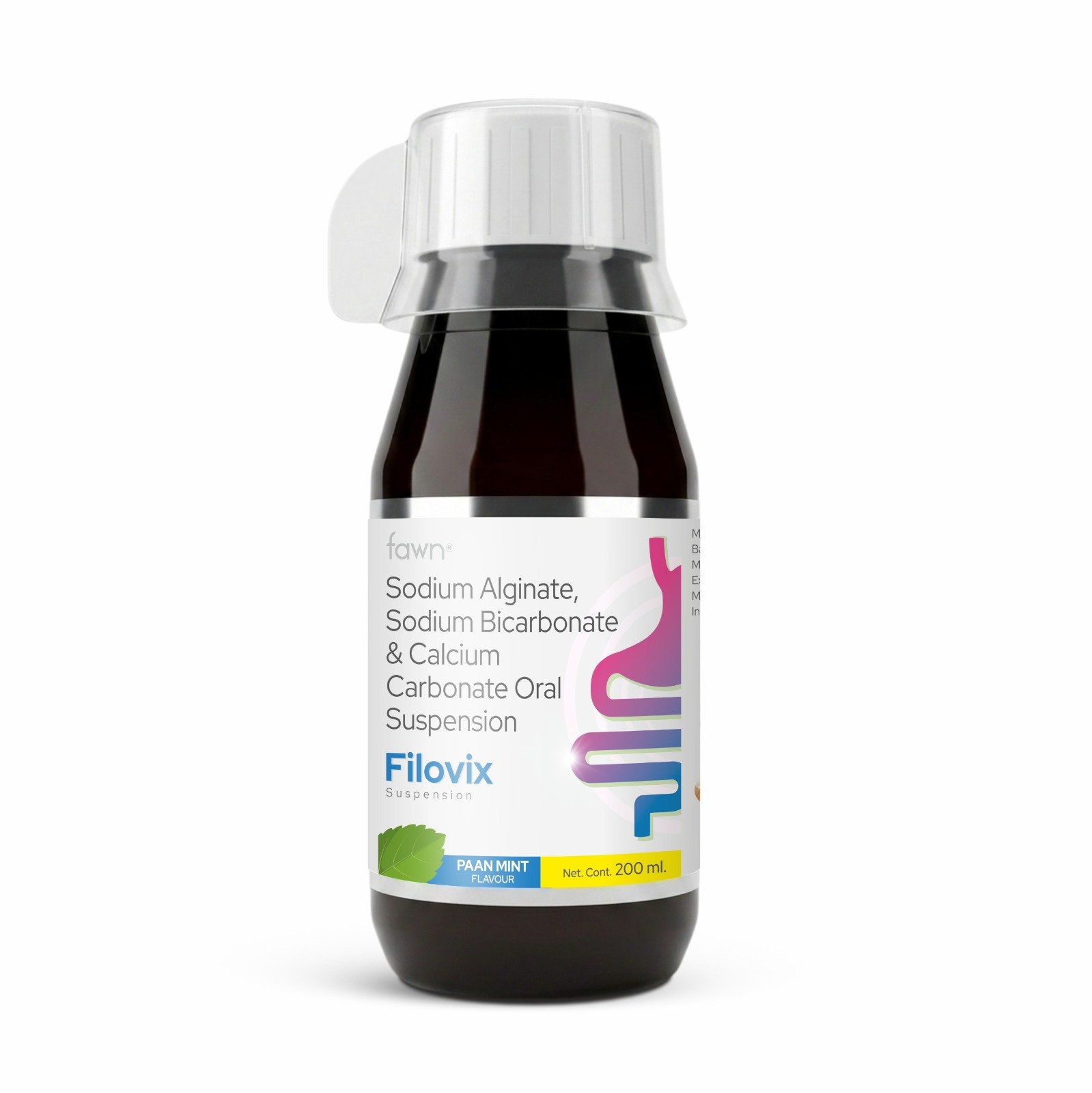 Sodium Alginate, Sodium Bicarbonate & Calcium Carbonate Oral Suspension - FILOVIX Suspension
