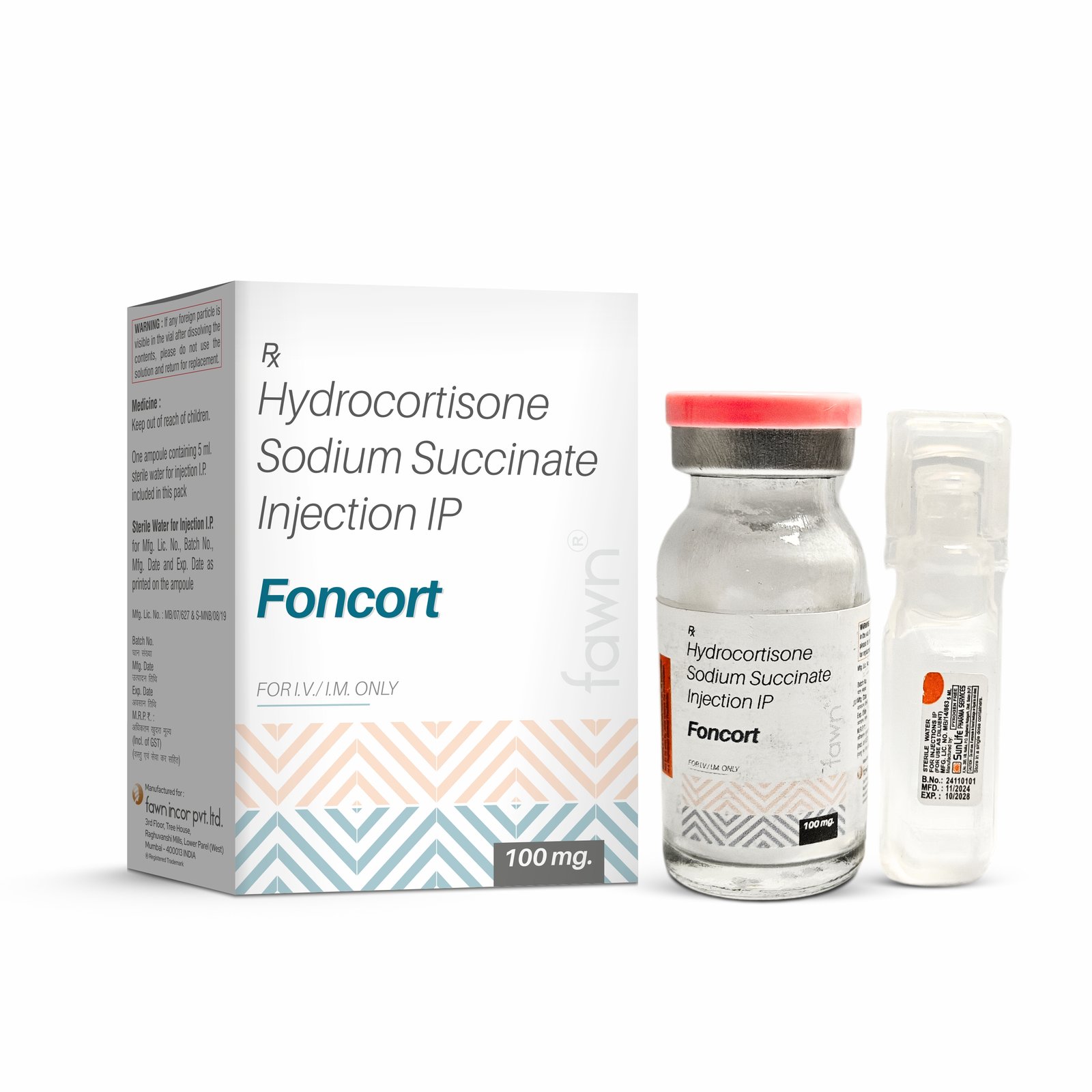 Hydrocortisone Sodium Succinate Injection IP - FONCORT Injection image 2
