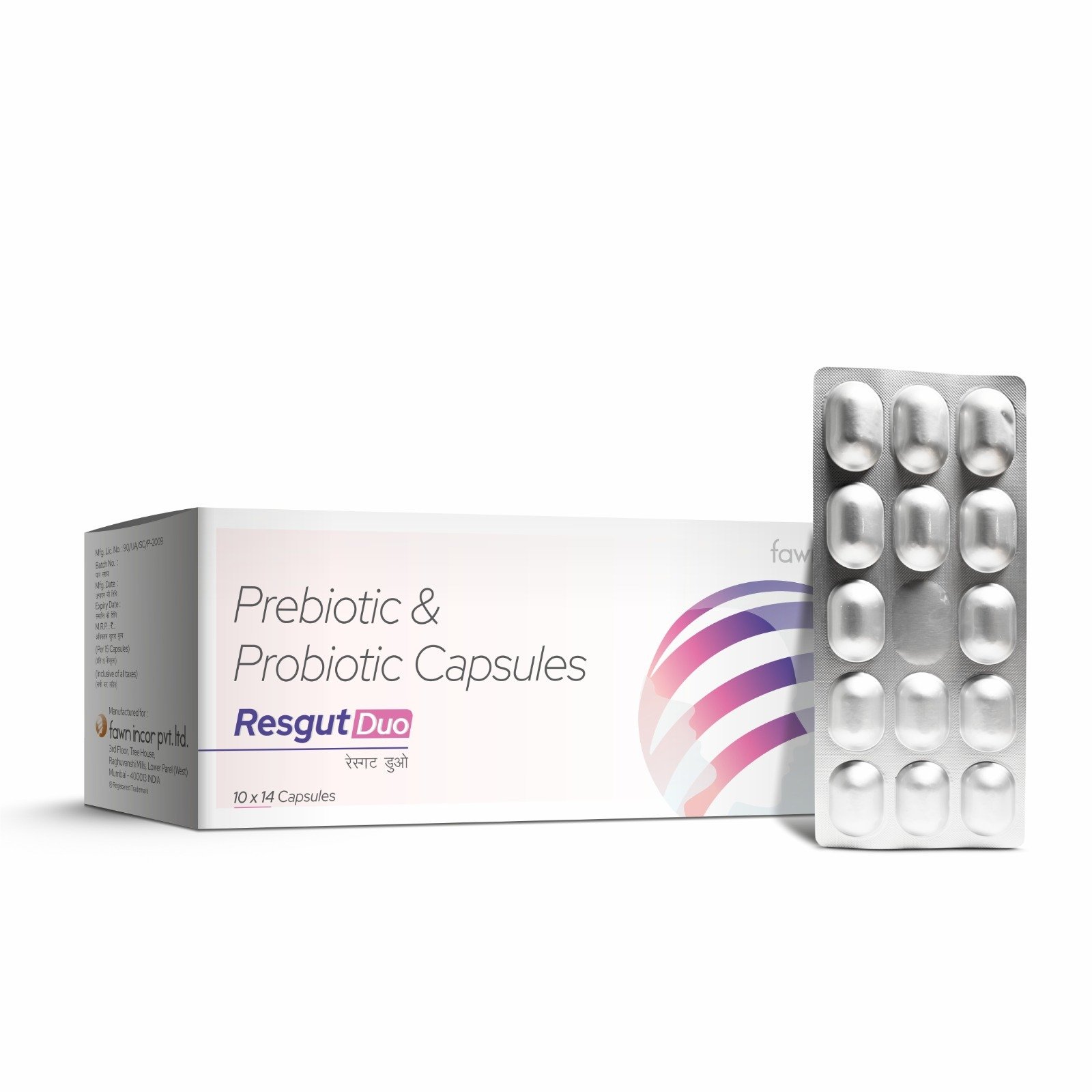 Prebiotic & Probiotic Capsules - RESGUT DUO Capsules