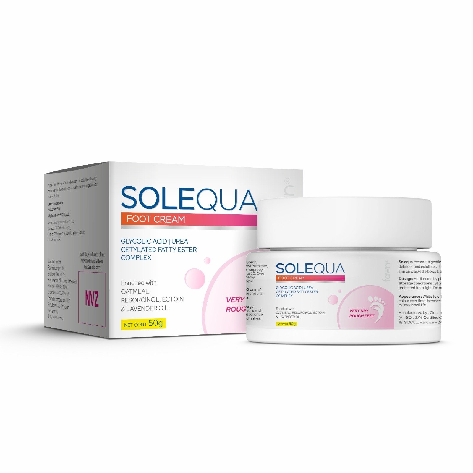 Glycolic Acid, Urea Cetylated Fatty Ester Complex Cream - SOLEQUA Foot Cream