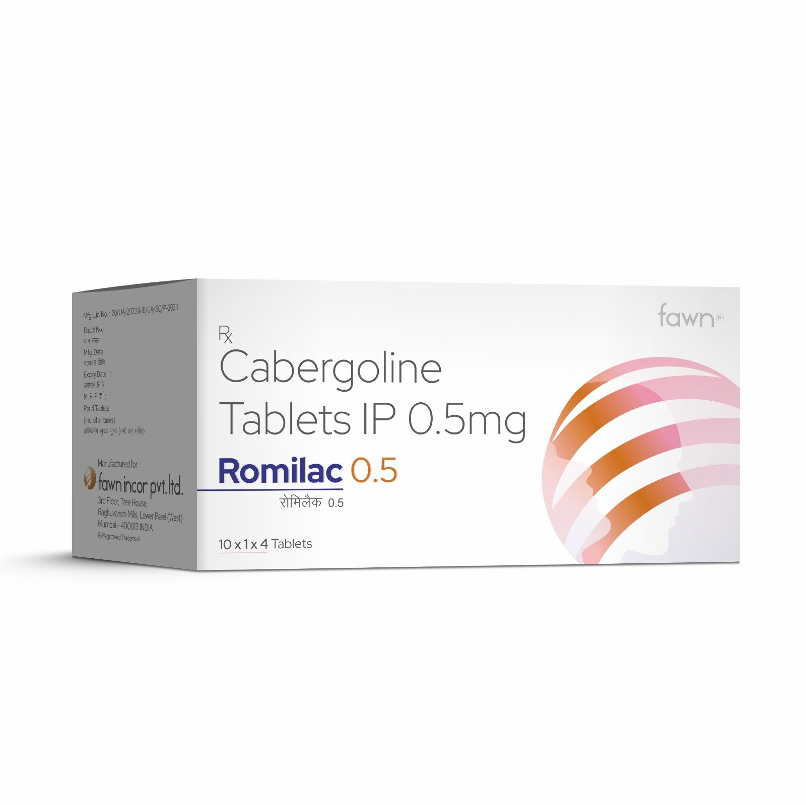 Cabergoline Tablet IP 0.5 Mg - ROMILAC 0.5 Tablets