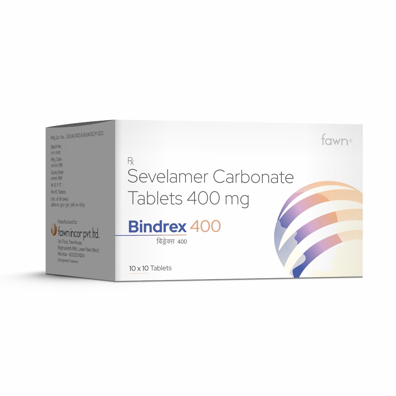 Sevelamer Carbonate Tablets 400 Mg - BINDREX 400 Tablets