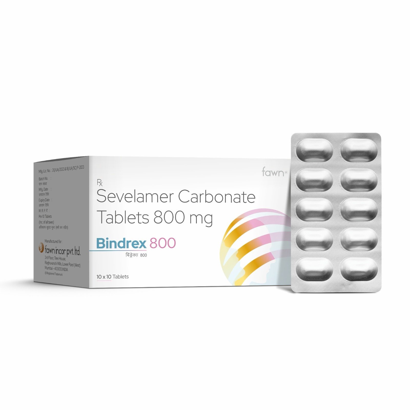 Sevelamer Carbonate Tablets 800 Mg - BINDREX 800 Tablets