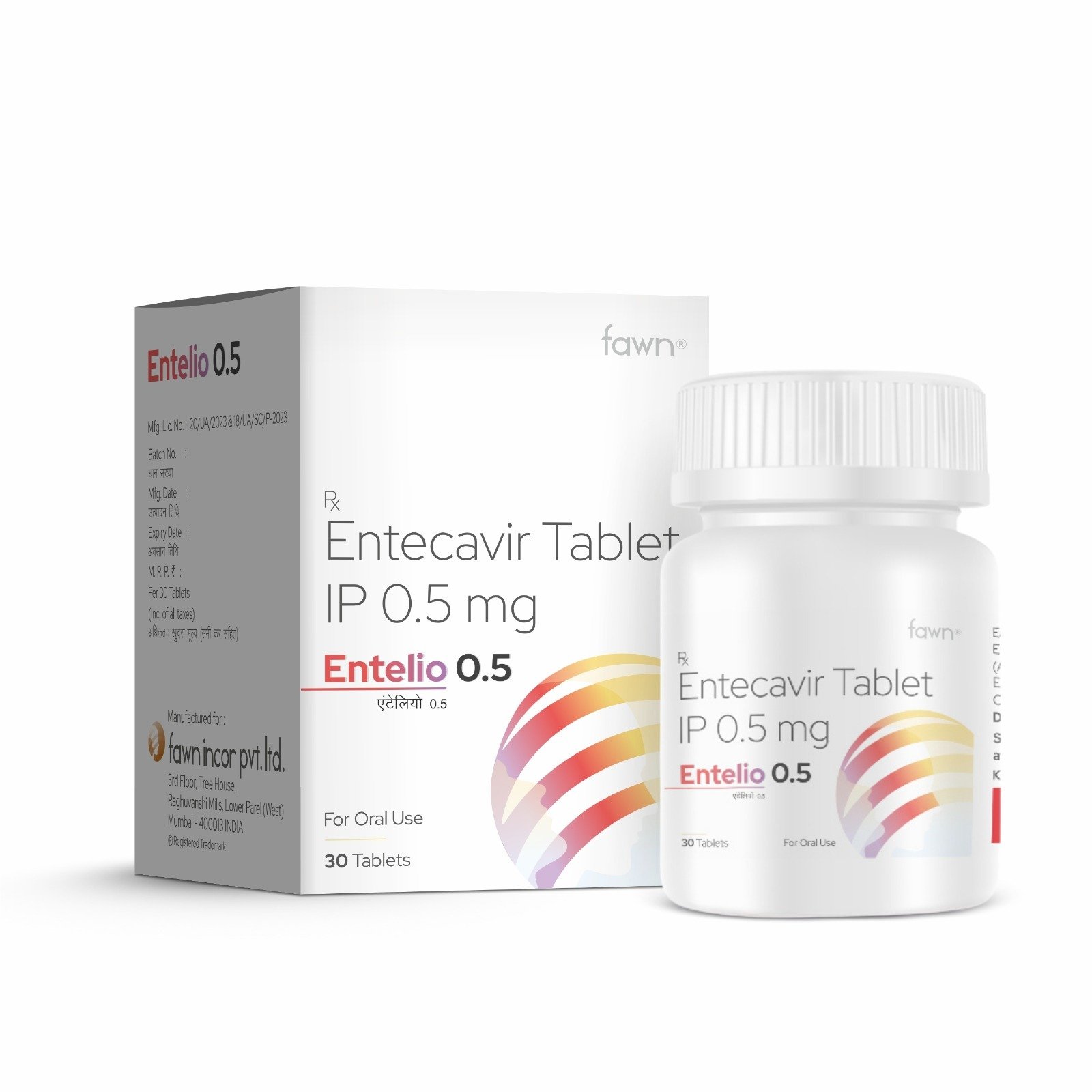 Entecavir Tablets IP 0.5 Mg - ENTELIO 0.5 Tablets