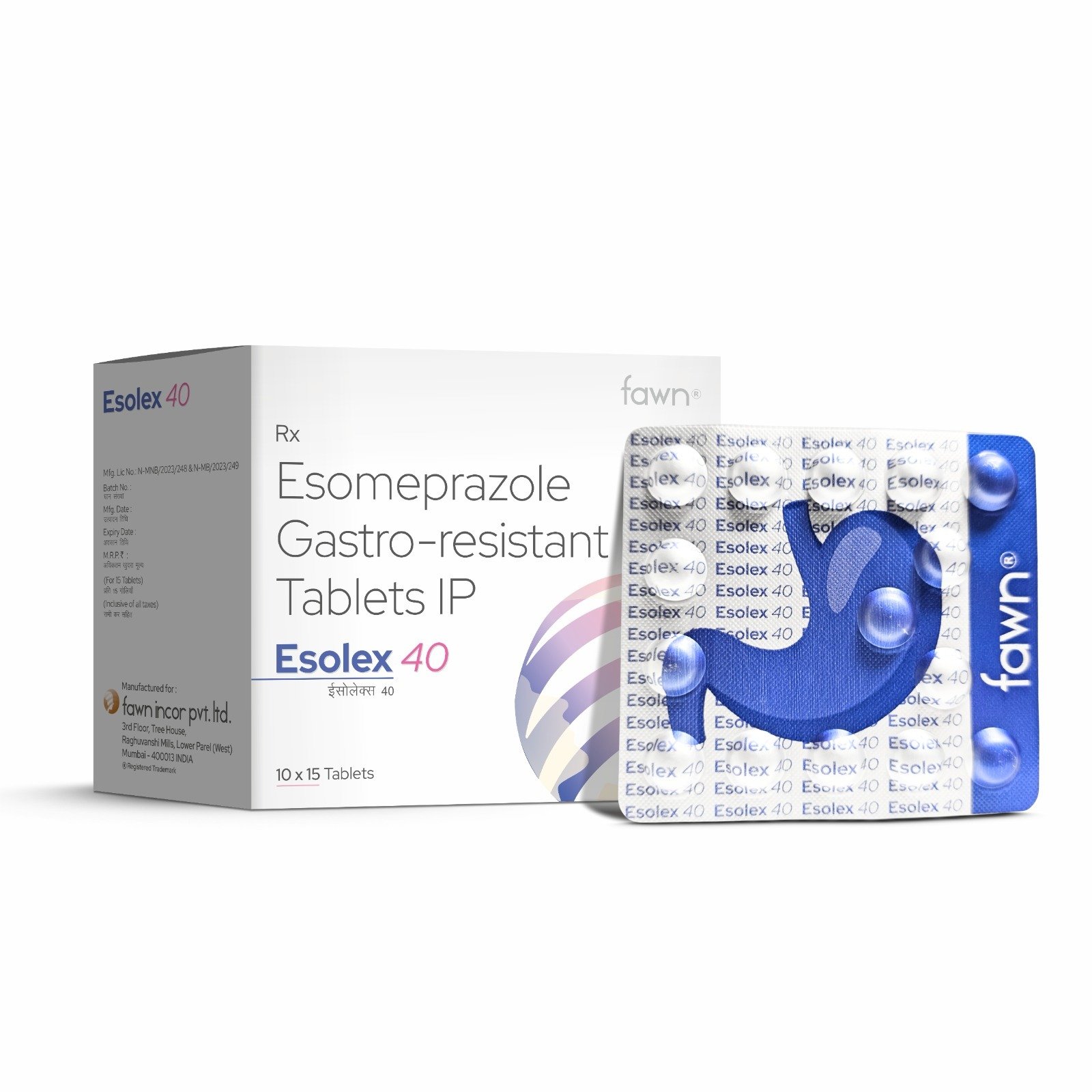 Esomeprazole Gastro Resistant Tablets IP 40 Mg - ESOELX 40 Tablets