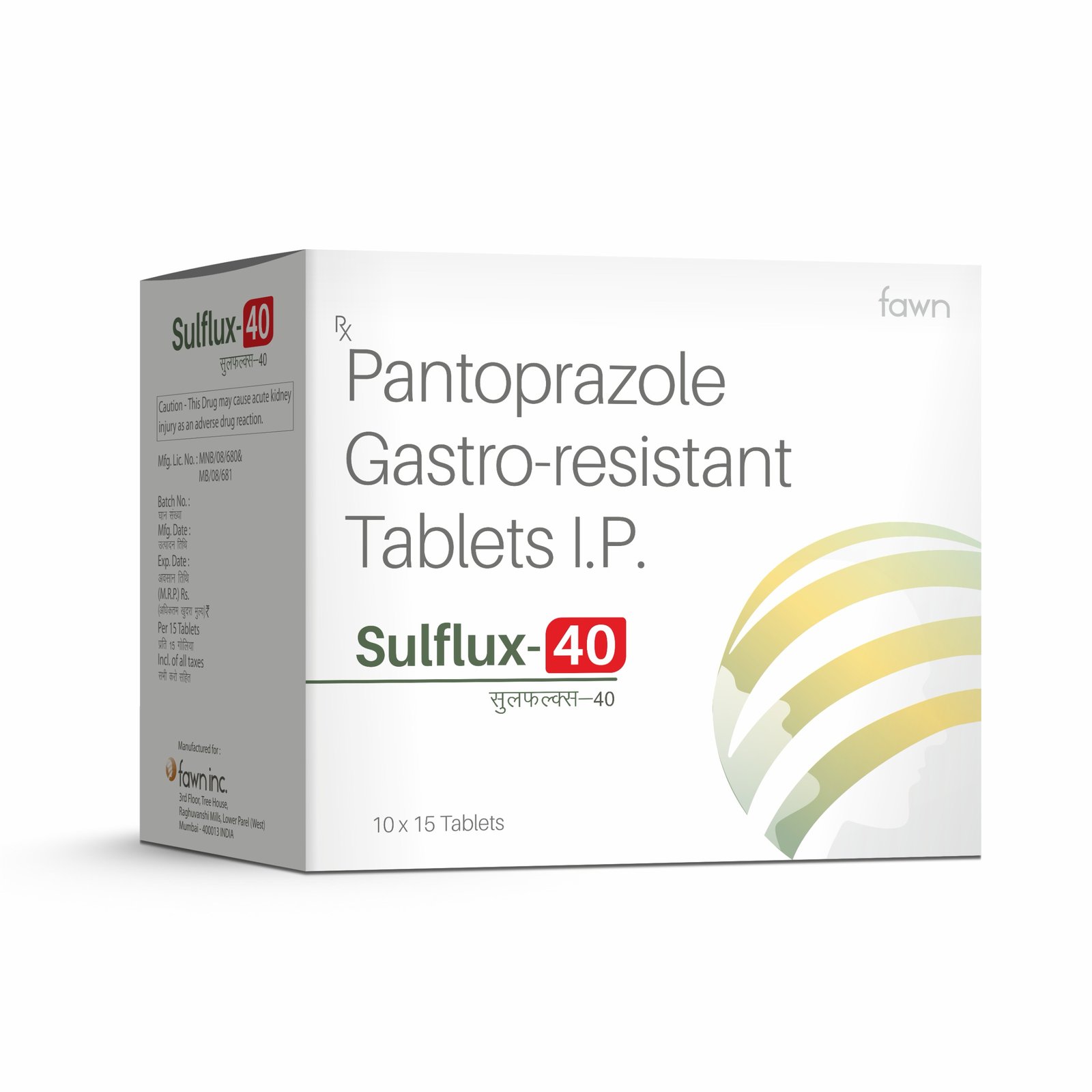 Pantoprazole Gastro-Resistant Tablets IP 40 Mg - SULFLUX 40