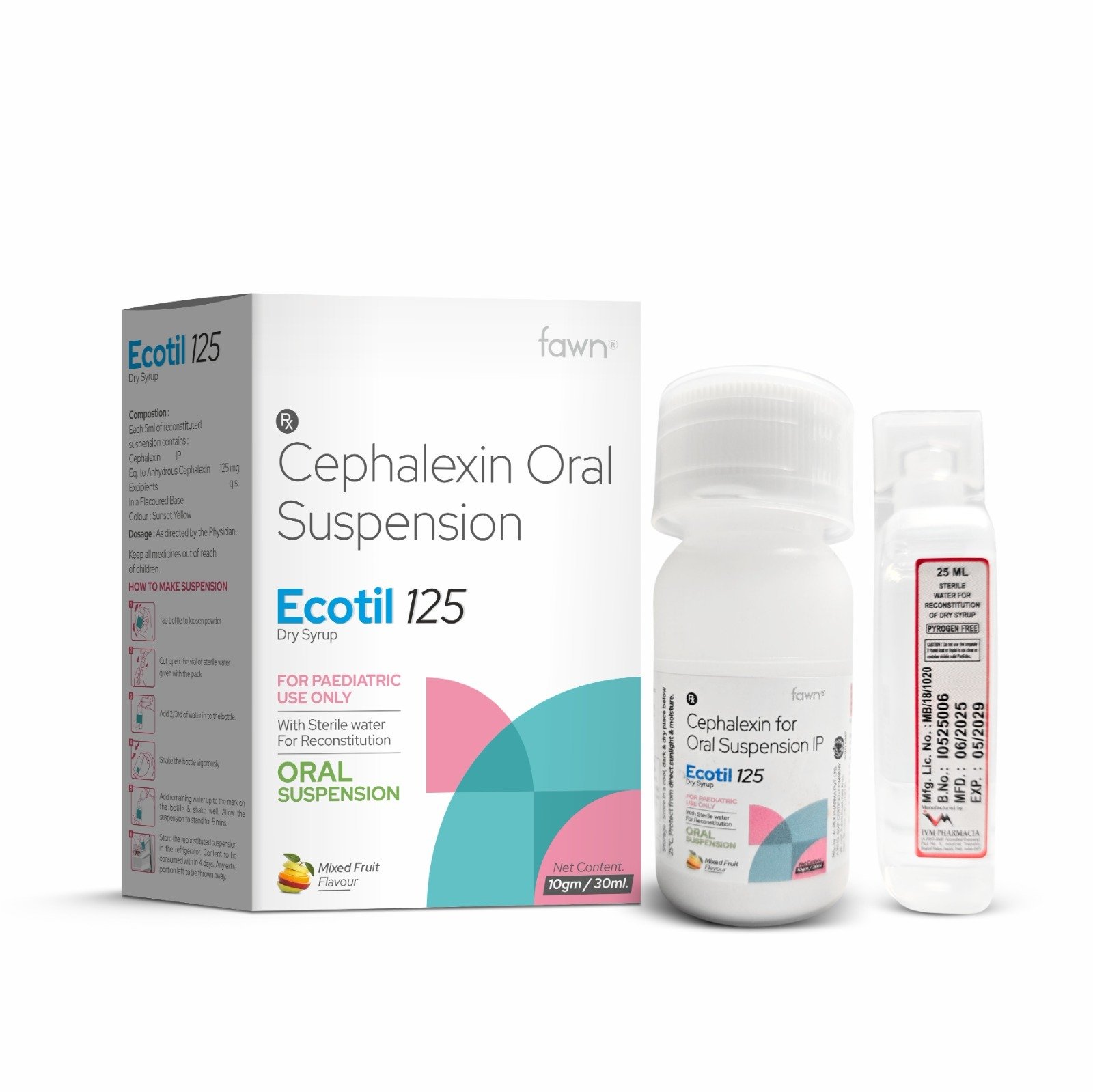 Cephalexin Oral Suspension - ECOTIL 125 Dry Syrup