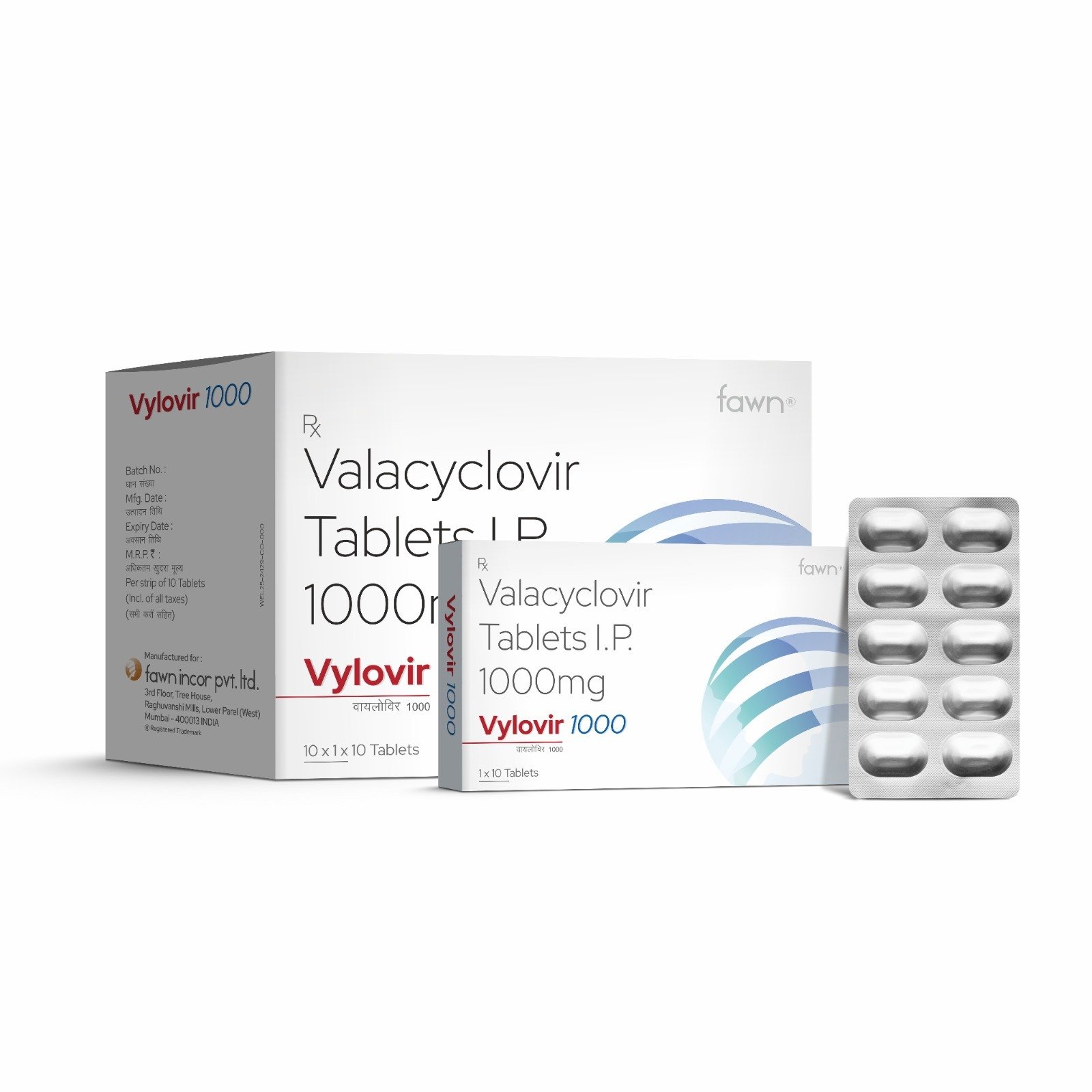 Valacyclovir Tablets IP 1000 Mg - VYLOVIR 1000 Tablets
