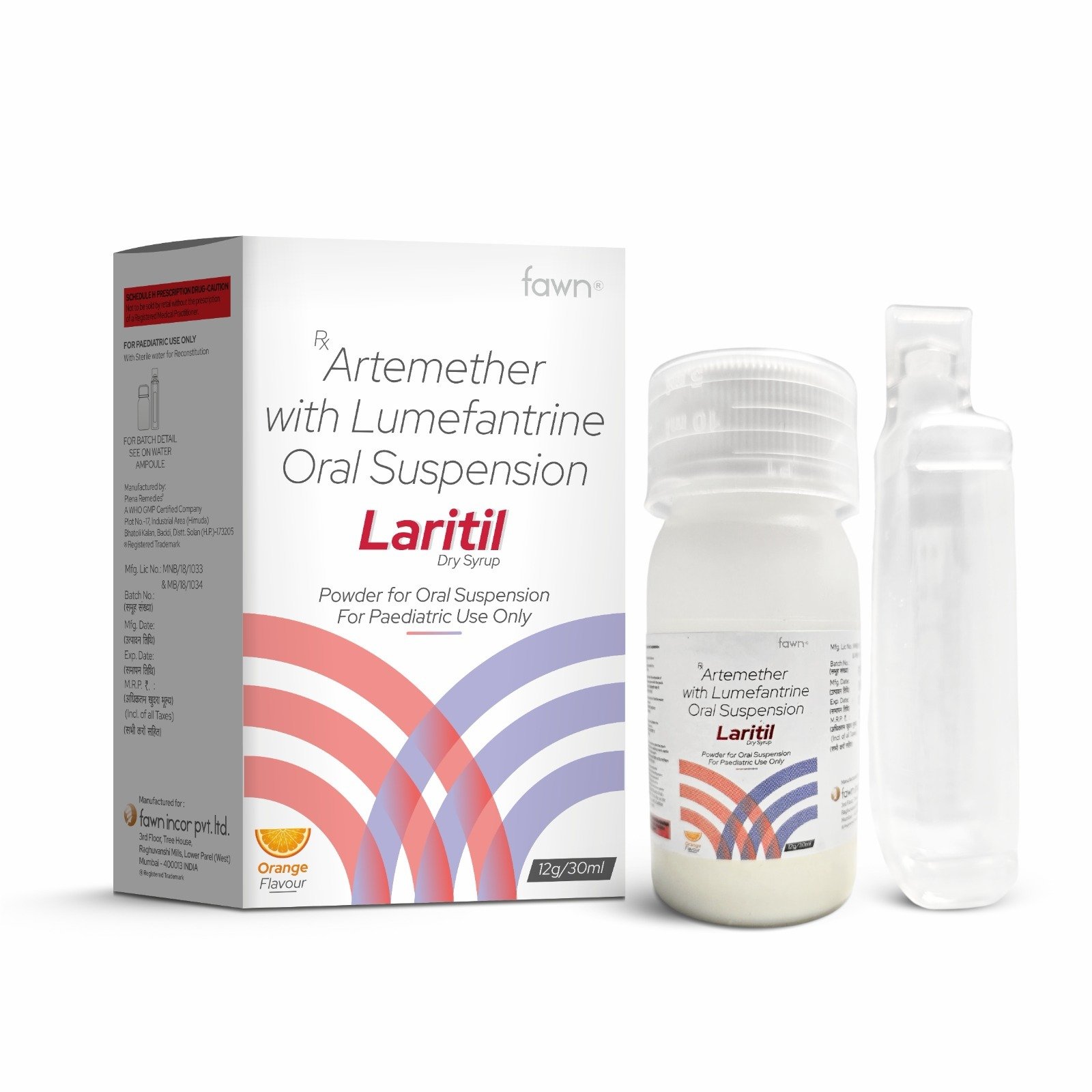Artemether & Lumefantrine Oral Suspension- LARITIL Dry Syrup image 2