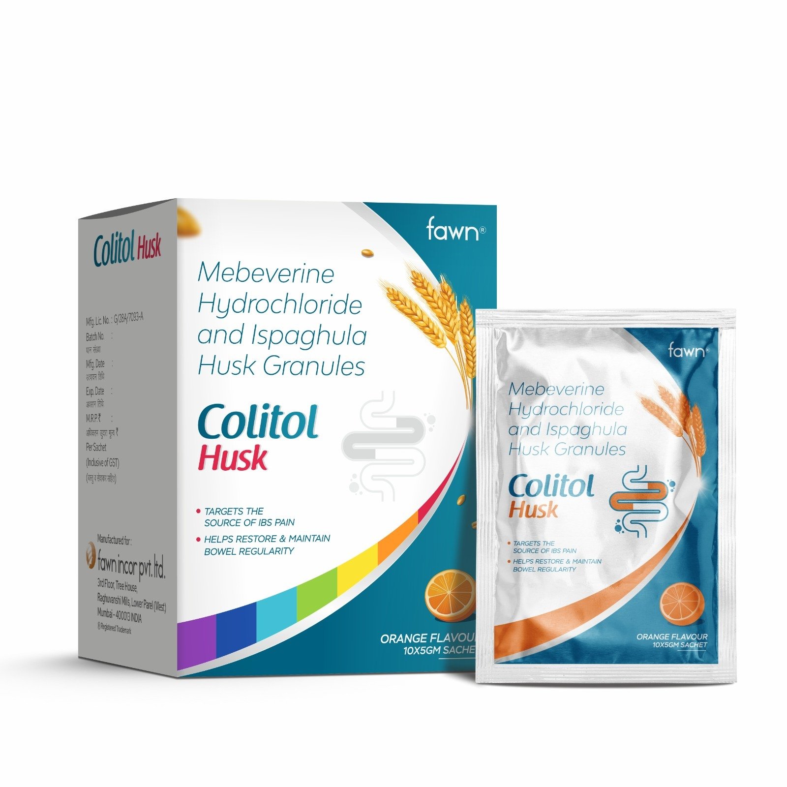 Mebeverine Hydrochloride & Ispaghula Husk Granules - COLITOL HUSK
