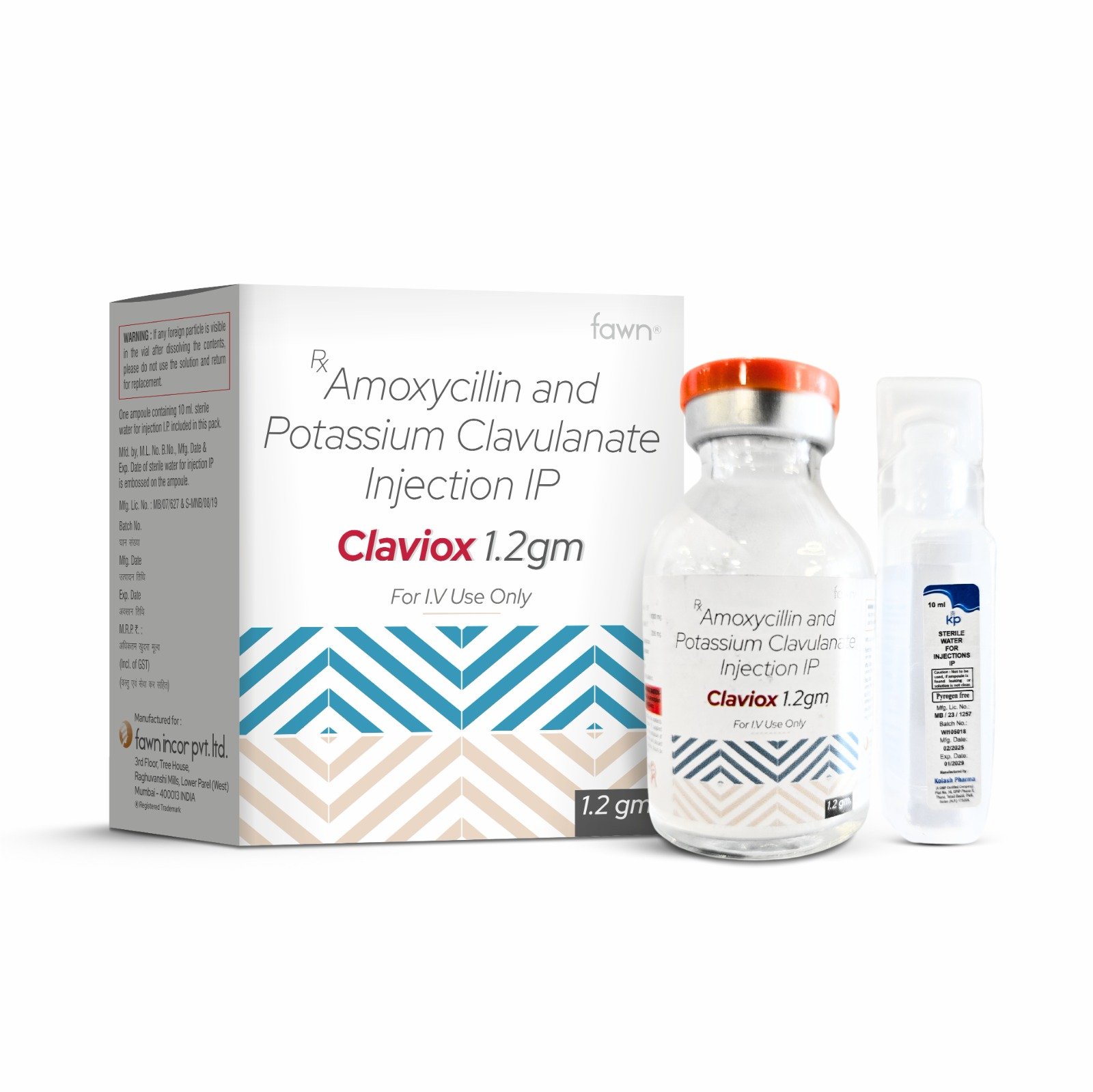 Amoxycillin & Potassium Clavulanate Injection IP - CLAVIOX 1.2 Gm image 2