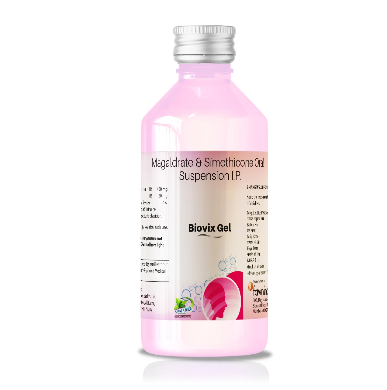 Magaldrate 400 mg & Simethicone 20 mg Oral Suspension - BIOVIX GEL Suspension