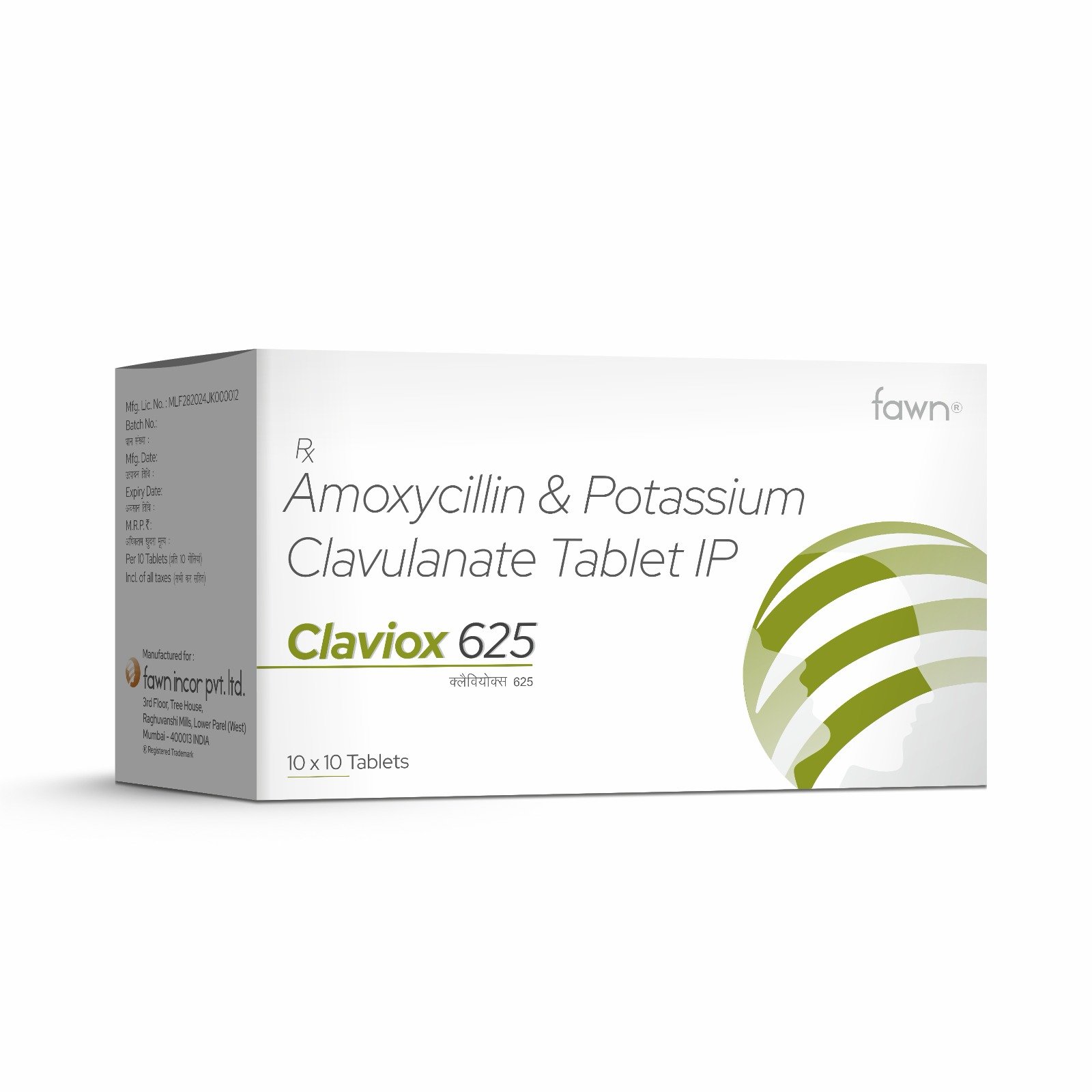 Amoxycillin & Potassium Clavulanate Tablets - CLAVIOX 625