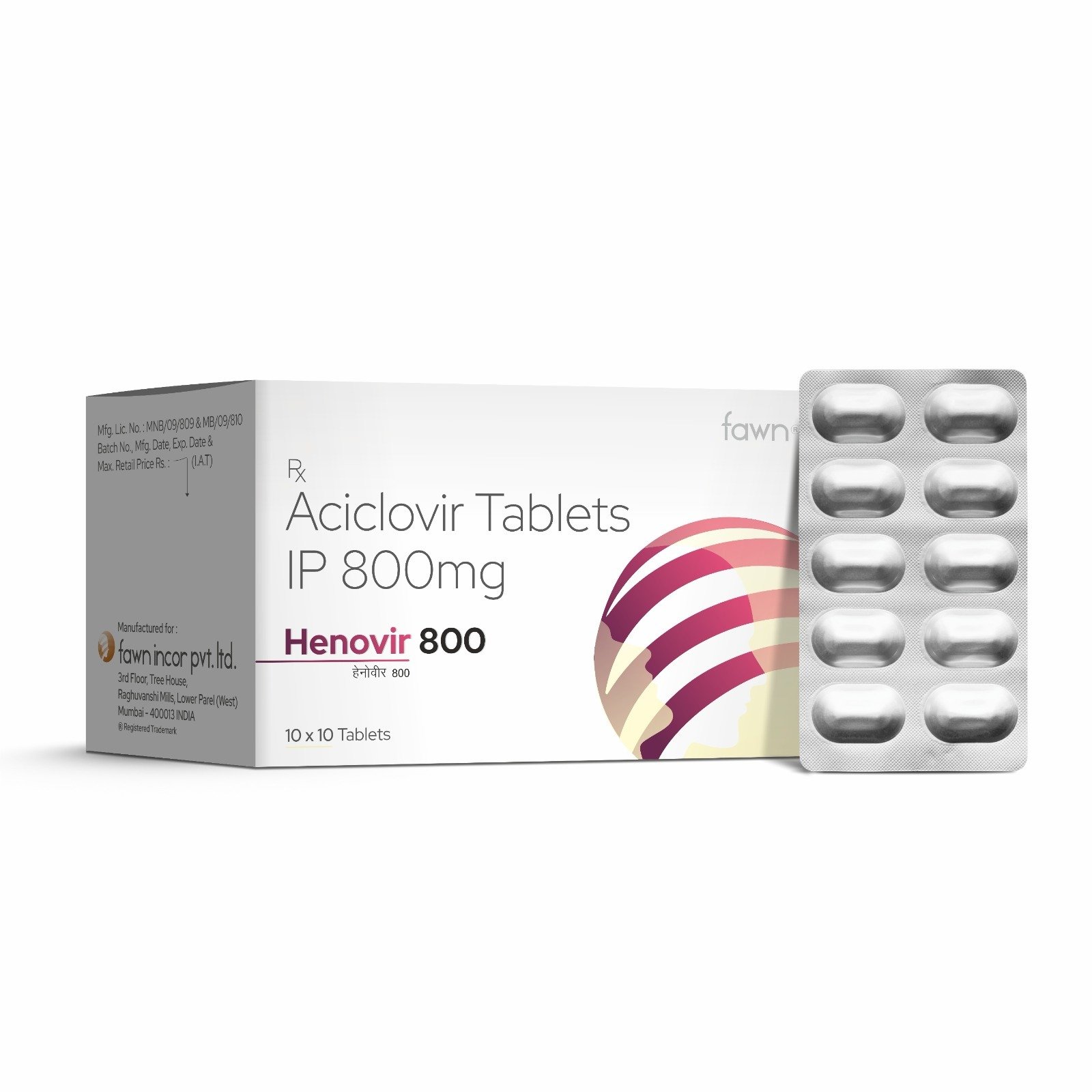 Acyclovir Tablets IP 800 Mg - HENOVIR 800