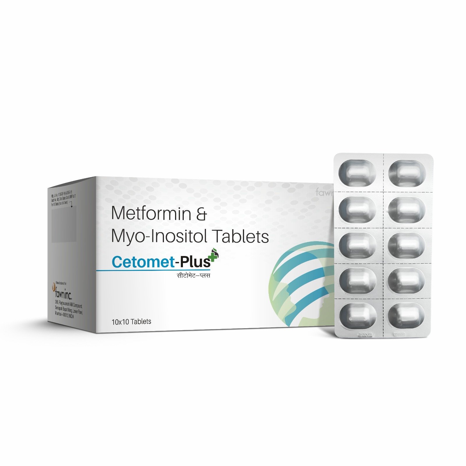 Metformin & Myo-Inositol Hydrochloride Tablets - CETOMET PLUS