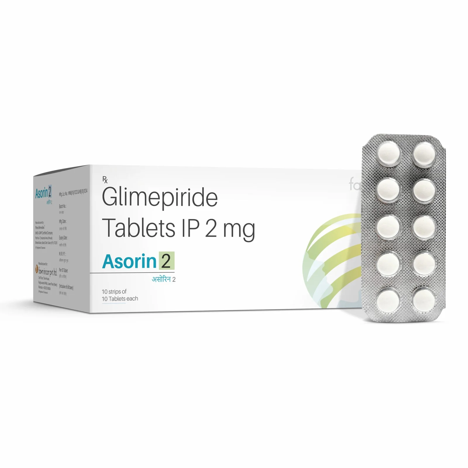Glimepiride 2 mg Tablets IP - ASORIN 2 Tablets