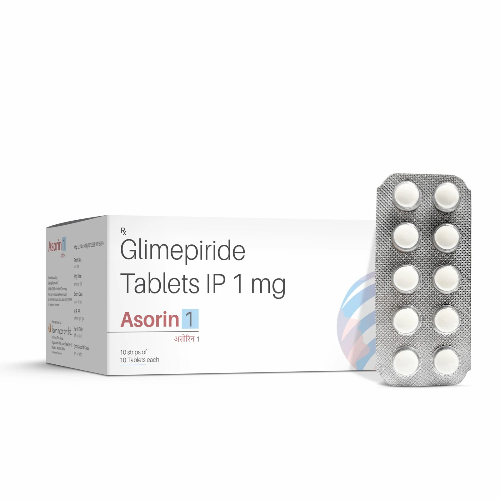 Glimepiride 1 mg Tablets - ASORIN 1 Tablets