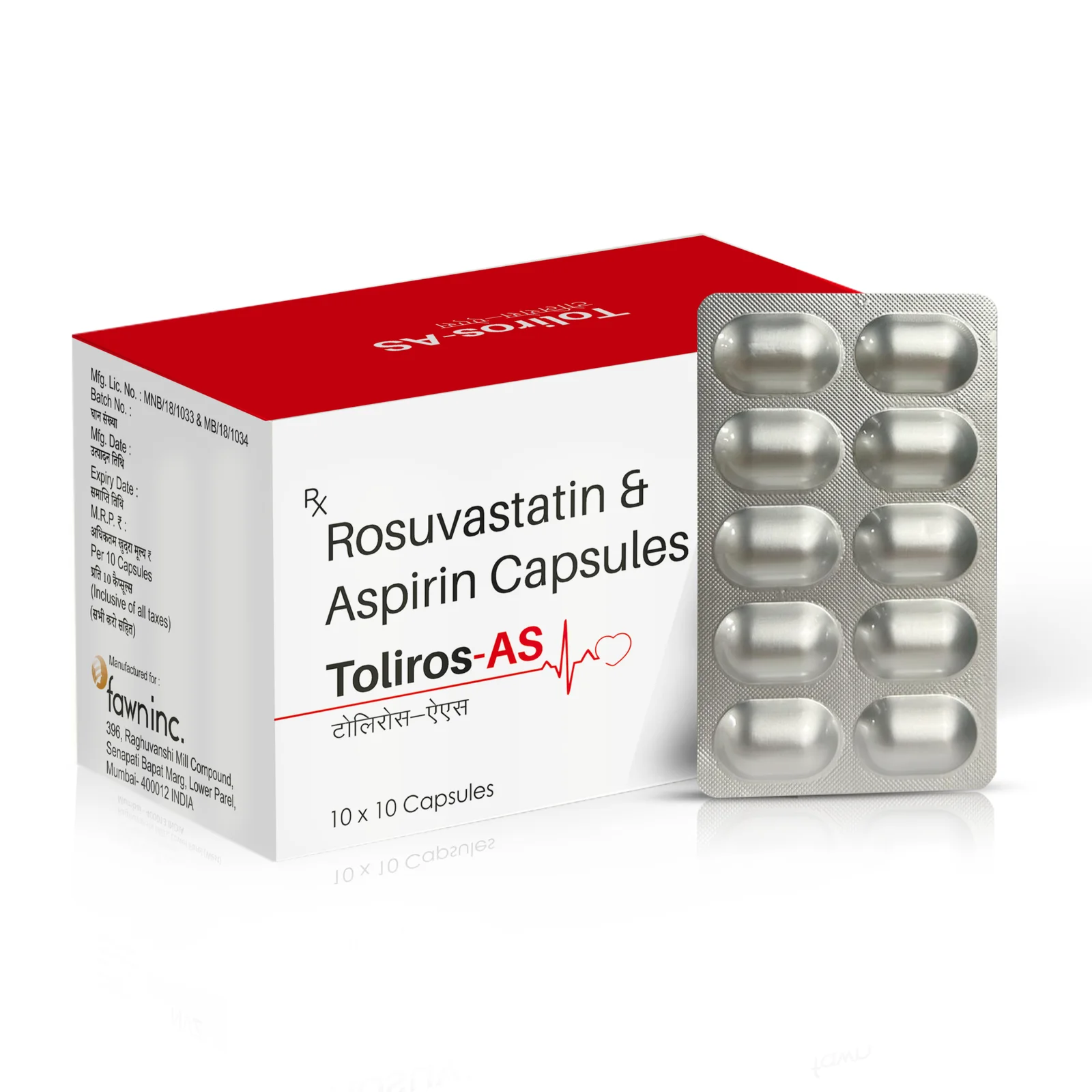 Rosuvastatin & Aspirin Capsules - TOLIROS AS
