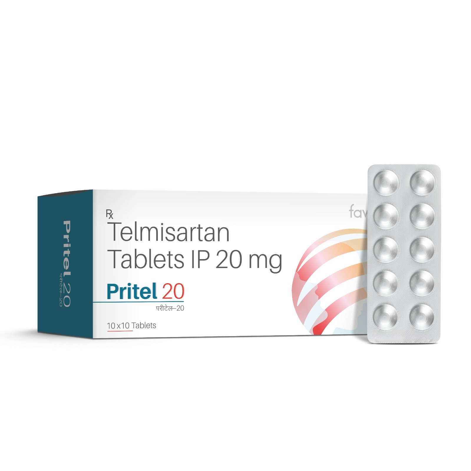 Telmisartan I.P. 20 MG Tablets - PRITEL 20
