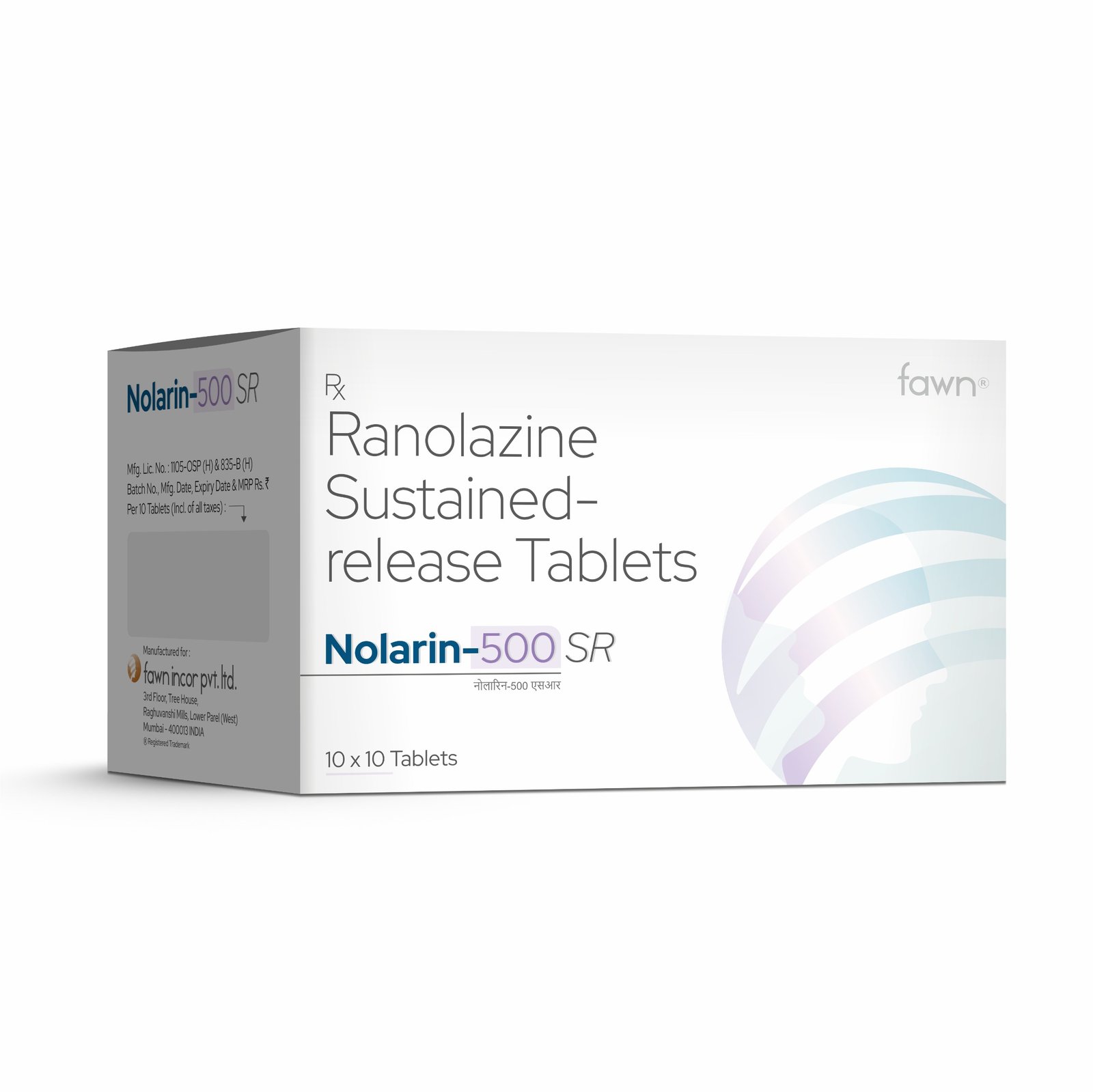 Ranolazine Sustained Release Tablets 500 Mg - NOLARIN 500 SR
