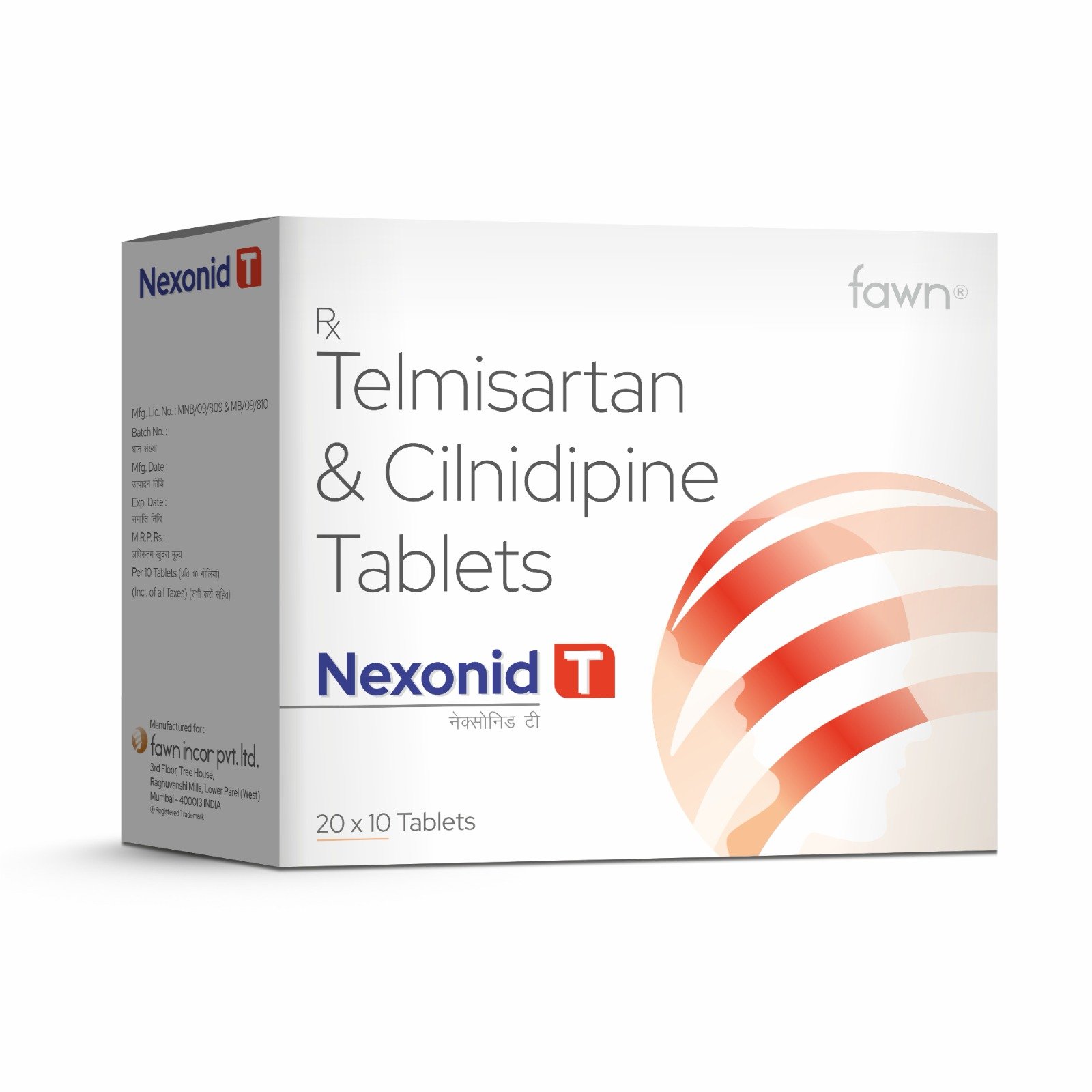 Telmisartan & Cilnidipine Tablets - NEXONID T