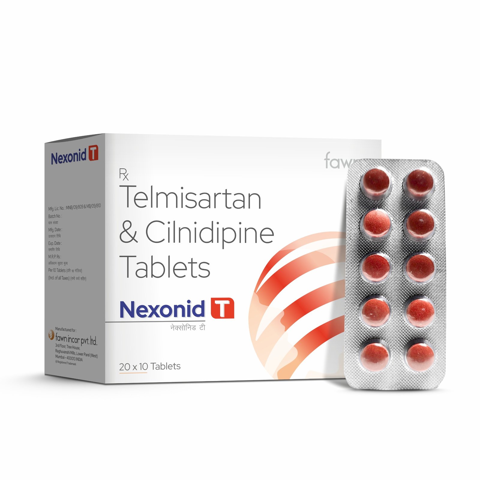 Telmisartan & Cilnidipine Tablets - NEXONID T image 2
