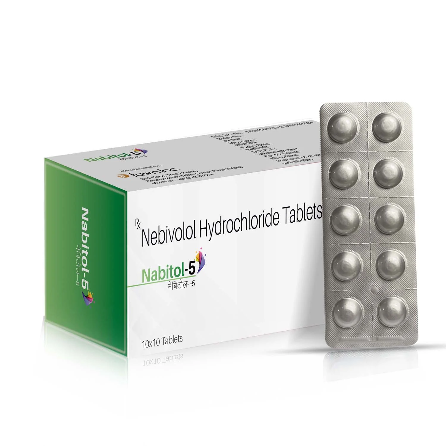 Nebivolol Hydrochloride Tablets IP 5 Mg - NABITOL 5