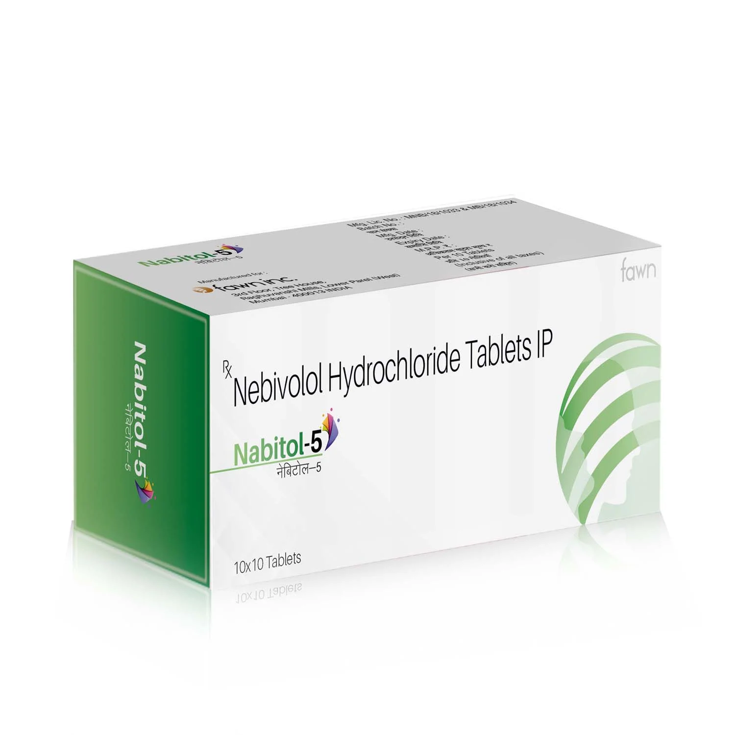 Nebivolol Hydrochloride Tablets IP 5 Mg - NABITOL 5