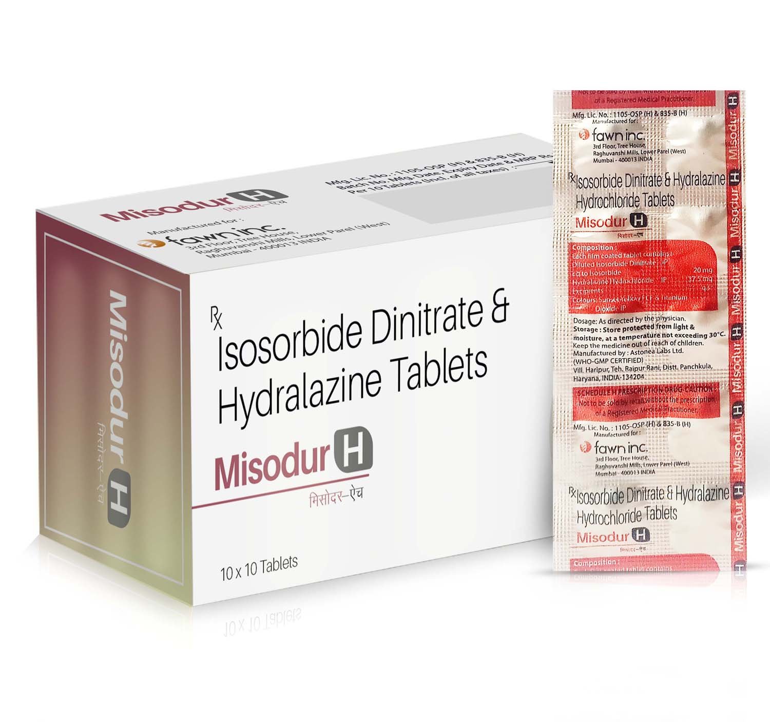 Isosorbide Dinitrate & Hydralazine Tablets - MISODUR H image 2
