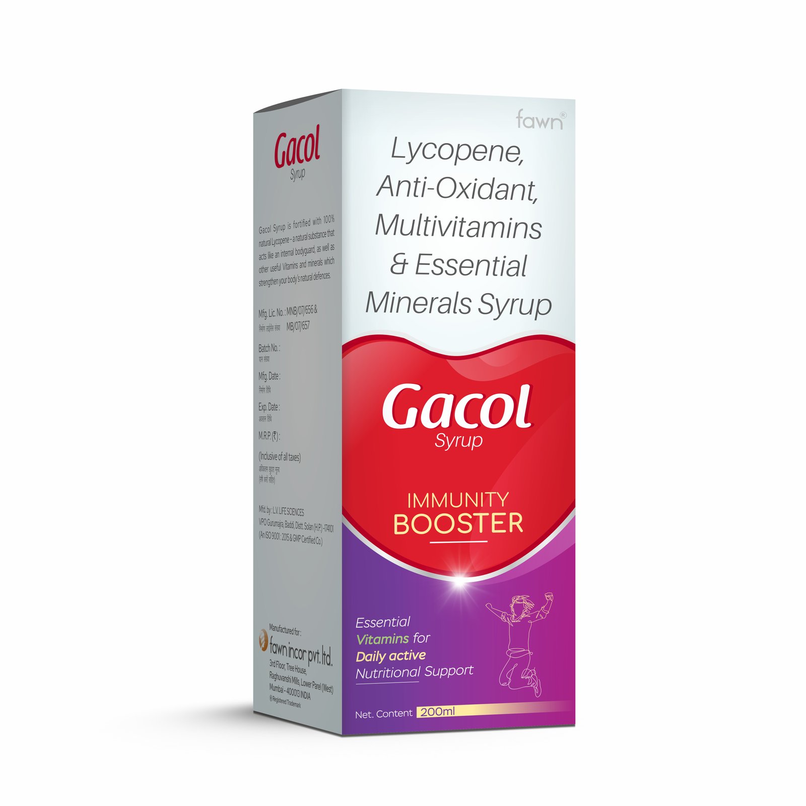 Lycopene Antioxidant Multivitamin & Essential Minerals Syrup - Gacol Syrup
