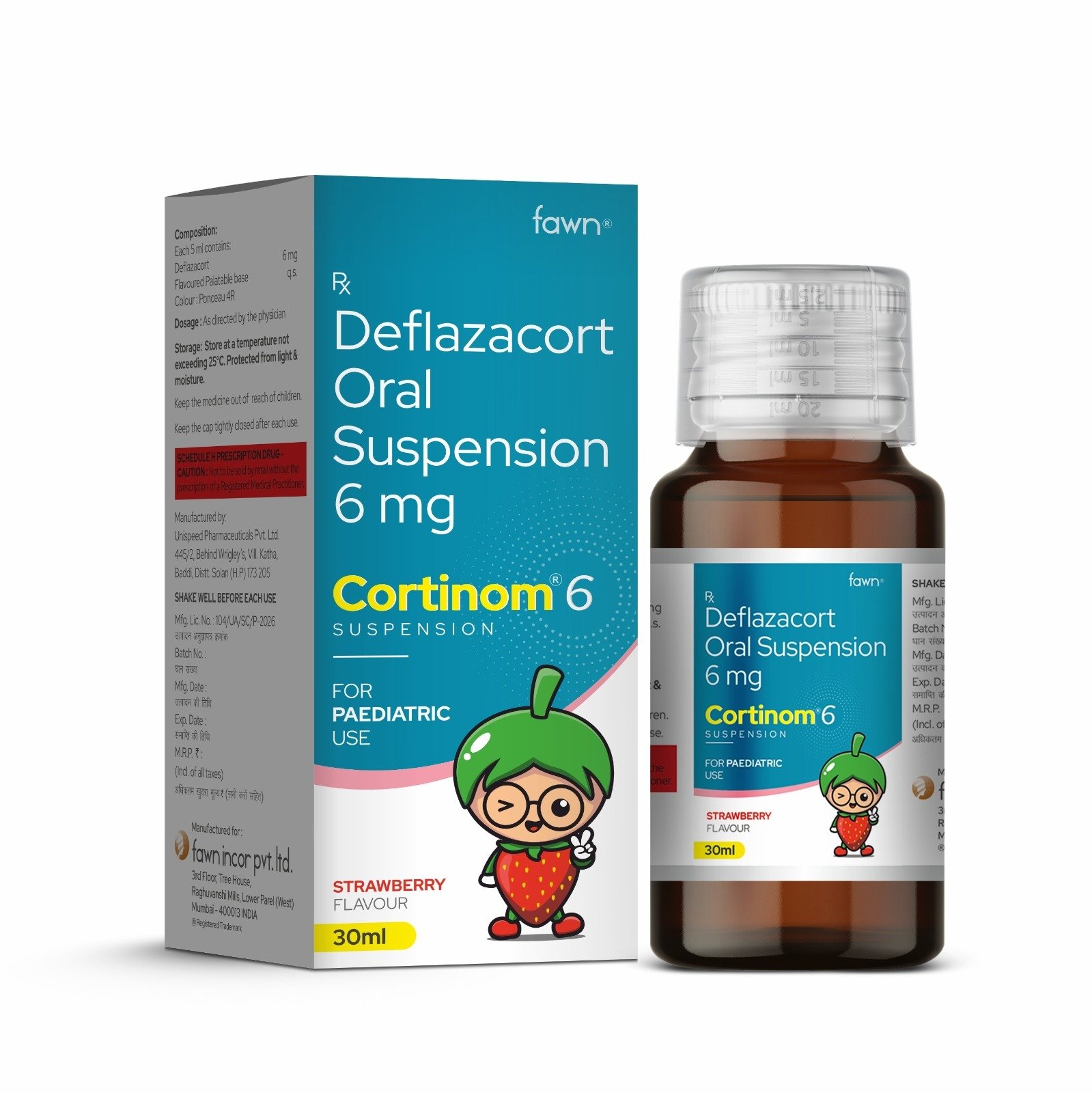 Deflazacort Oral Suspension 6 MG - CORTINOM Suspension