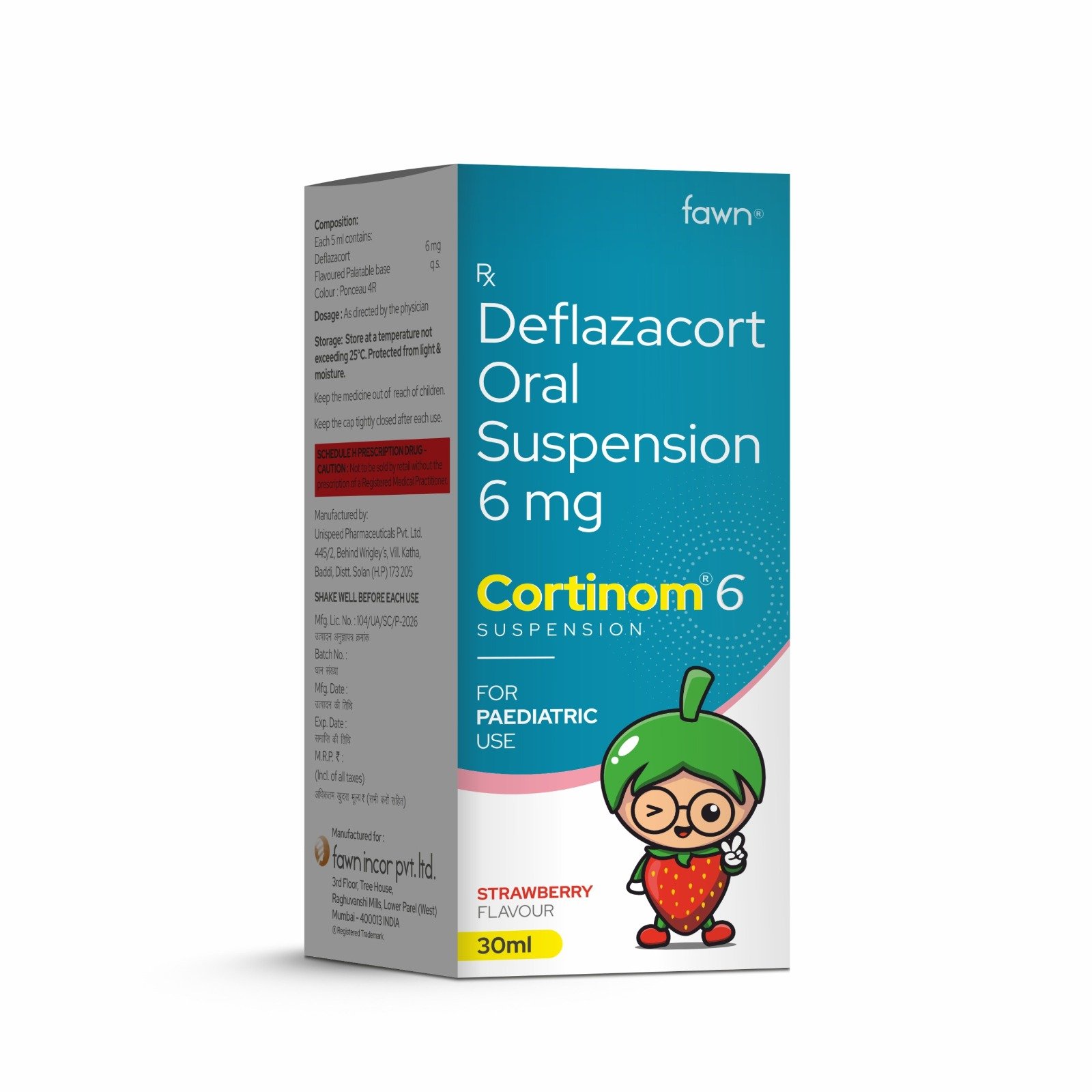 Deflazacort Oral Suspension 6 MG - CORTINOM Suspension