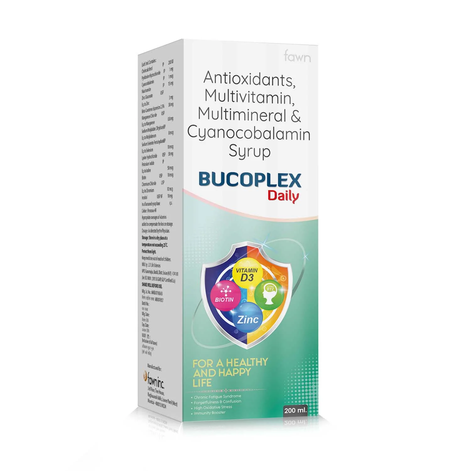 Antioxidants Multivitamin, Multimineral & Cyanocobalamin Syrup - BUCOPLEX DAILY