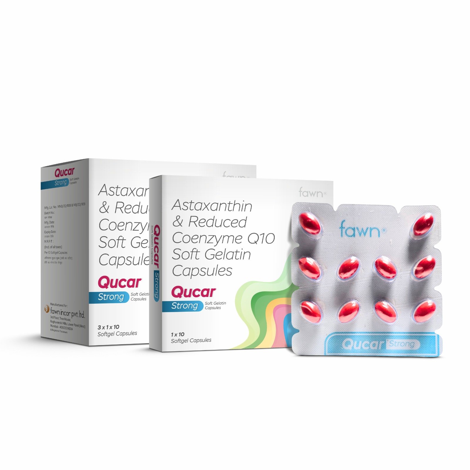 Astaxanthin & Reduced Coenzyme Q10 Soft Gelatin Capsules - QUCAR STRONG