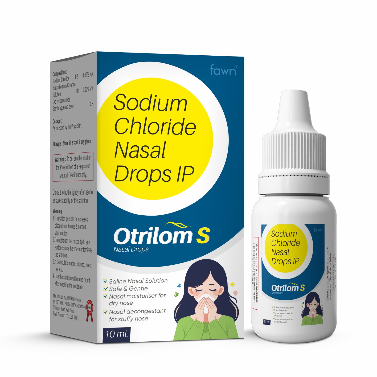 Sodium Chloride Nasal Drops IP - OTRILOM S image 2