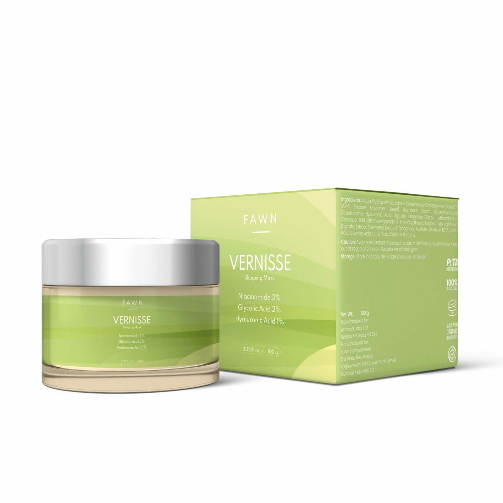 Sleeping Mask with Niacinamide & Glycolic Acid - VERNISSE Sleeping Mask