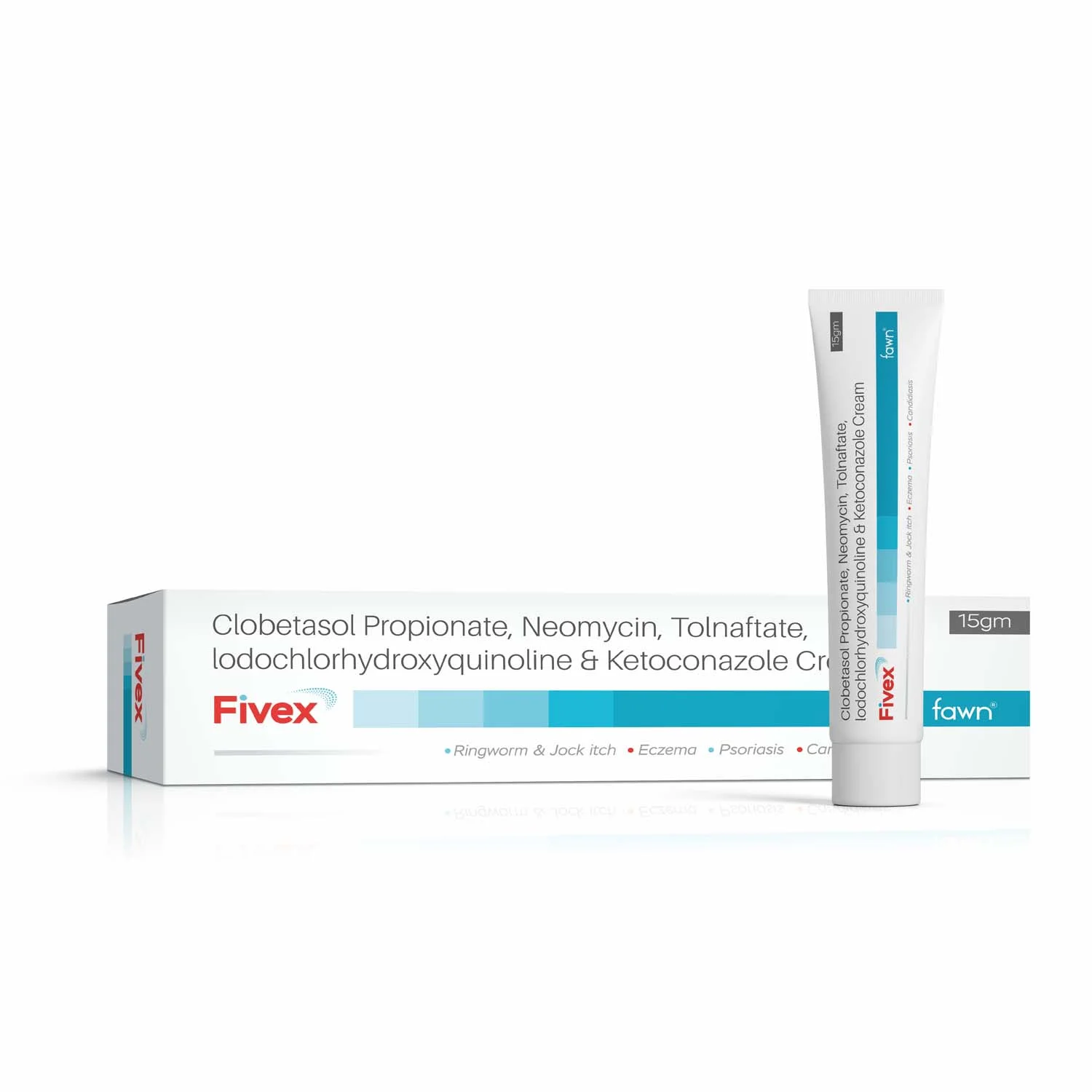 Clobetasol Propionate, Neomycin, Tolnaftate, Iodochlorhydroxyquinoline & Ketoconazole Cream - FIVEX