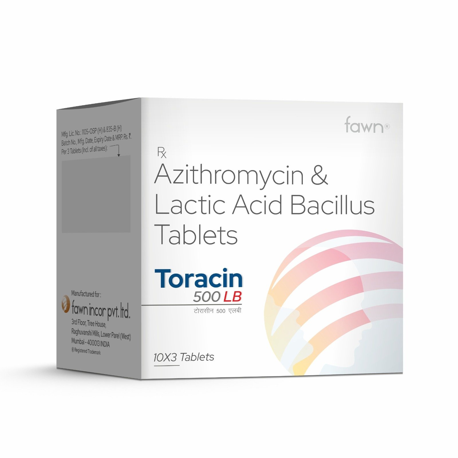 Azithromycin & Lactic Acid Bacillus Tablets - TORACIN 500 LB