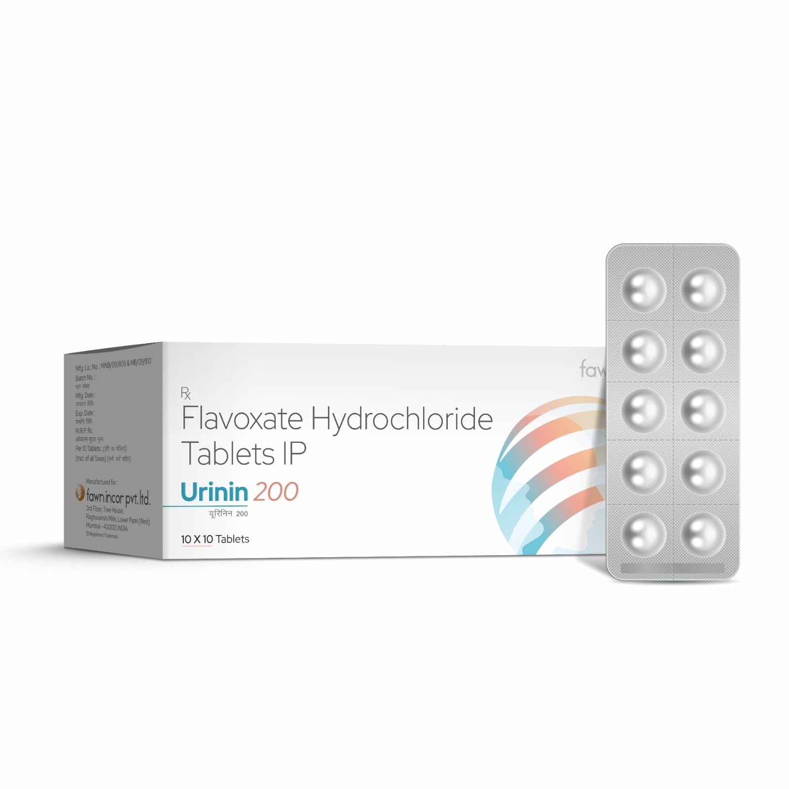 Flavoxate Hydrochloride Tablets I.P. 200 Mg - URININ 200 Tablets