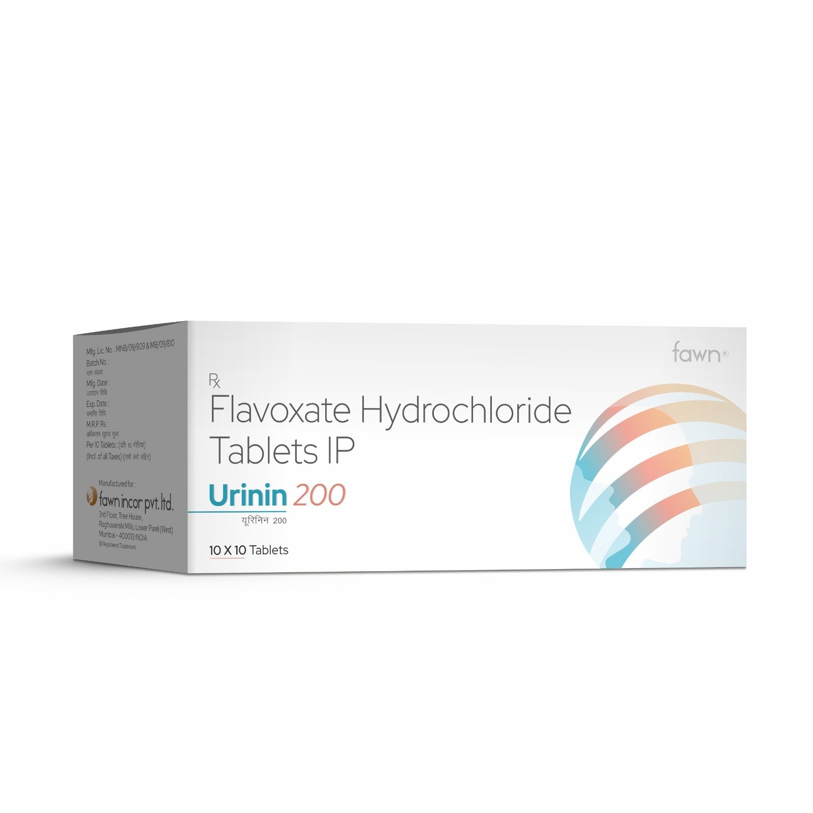 Flavoxate Hydrochloride Tablets I.P. 200 Mg - URININ 200 Tablets